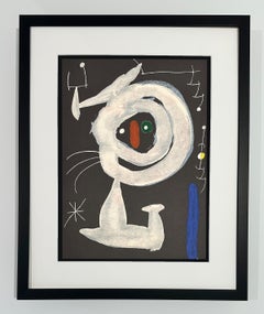 Joan Miro Color Lithograph, Abstract Style, 1967, Untitled (Derriere le Miroir)