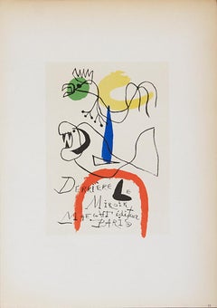 Joan Miro-Derriere le Miroir Maeght Editeur-12.5" x 9.25"-Lithograph-1959