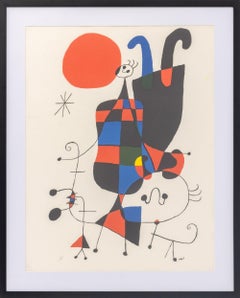 Joan Miro "Figures and Dog..." Screenprint