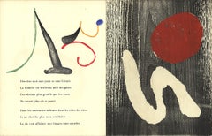 Joan Miro-Gravure sur Bois 8-12.5" x 20"-Woodblock-1958-Abstract-Black & White