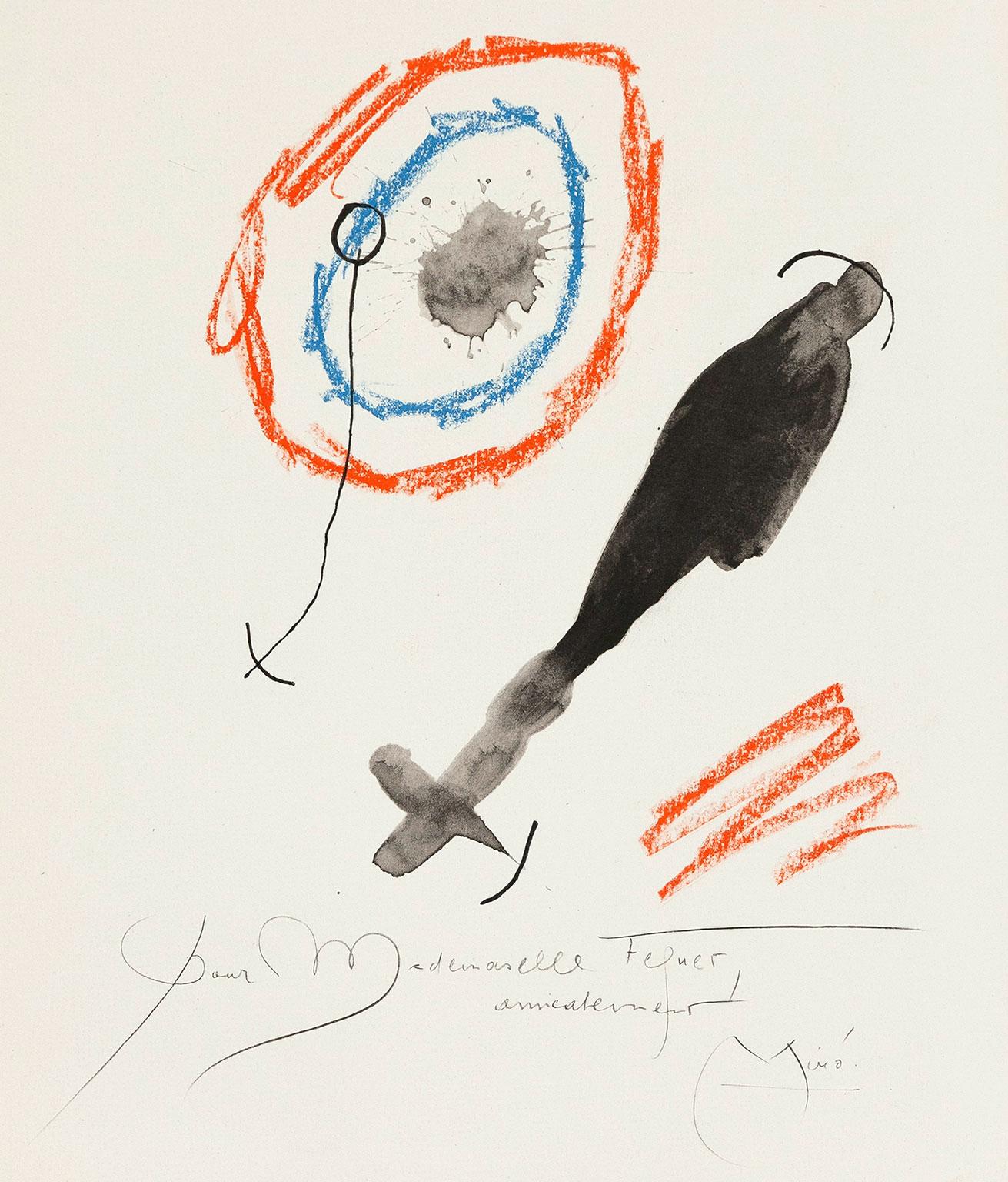 (after) Joan Miró Abstract Print - Joan Míro "Quelques Fleurs #11: Fequet"