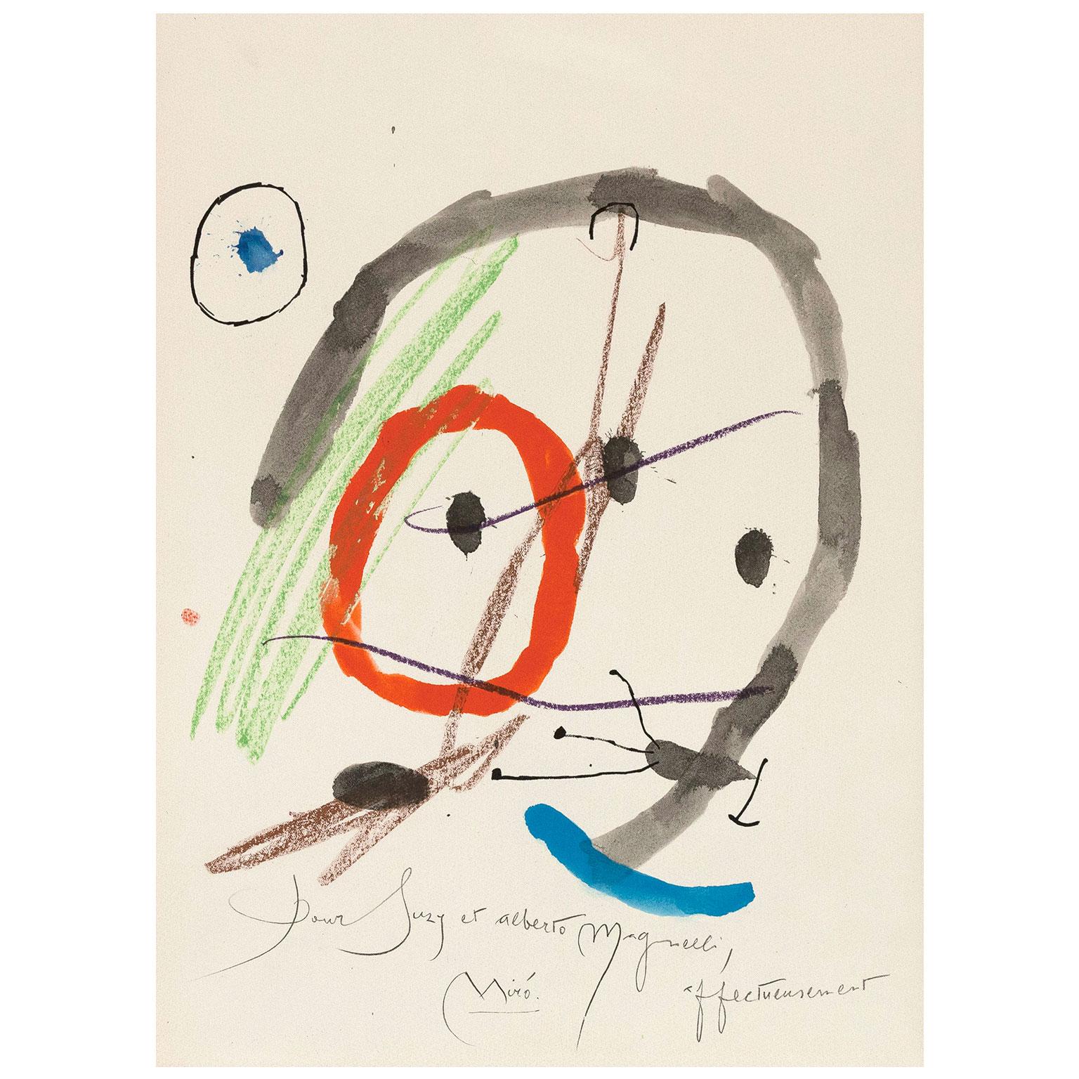 (after) Joan Miró Abstract Print - Joan Miró "Quelques Fleurs #19" 1964