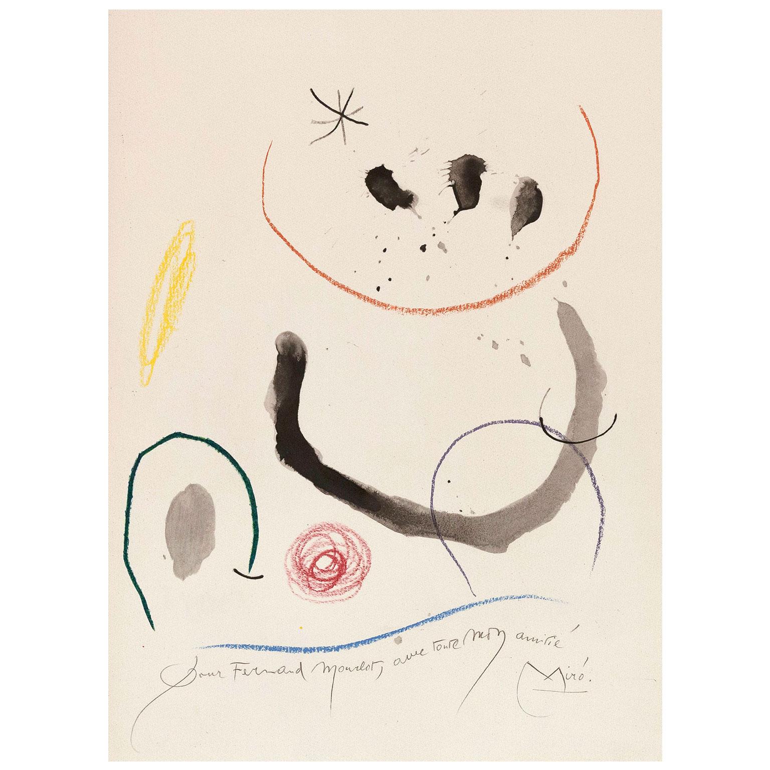 (after) Joan Miró Abstract Print - Joan Miró "Quelques Fleurs #26" 1964