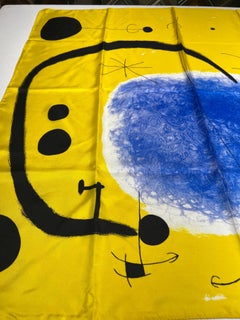 Joan Miró's silk scarf,  L'or de l'azur, abstract scarf.