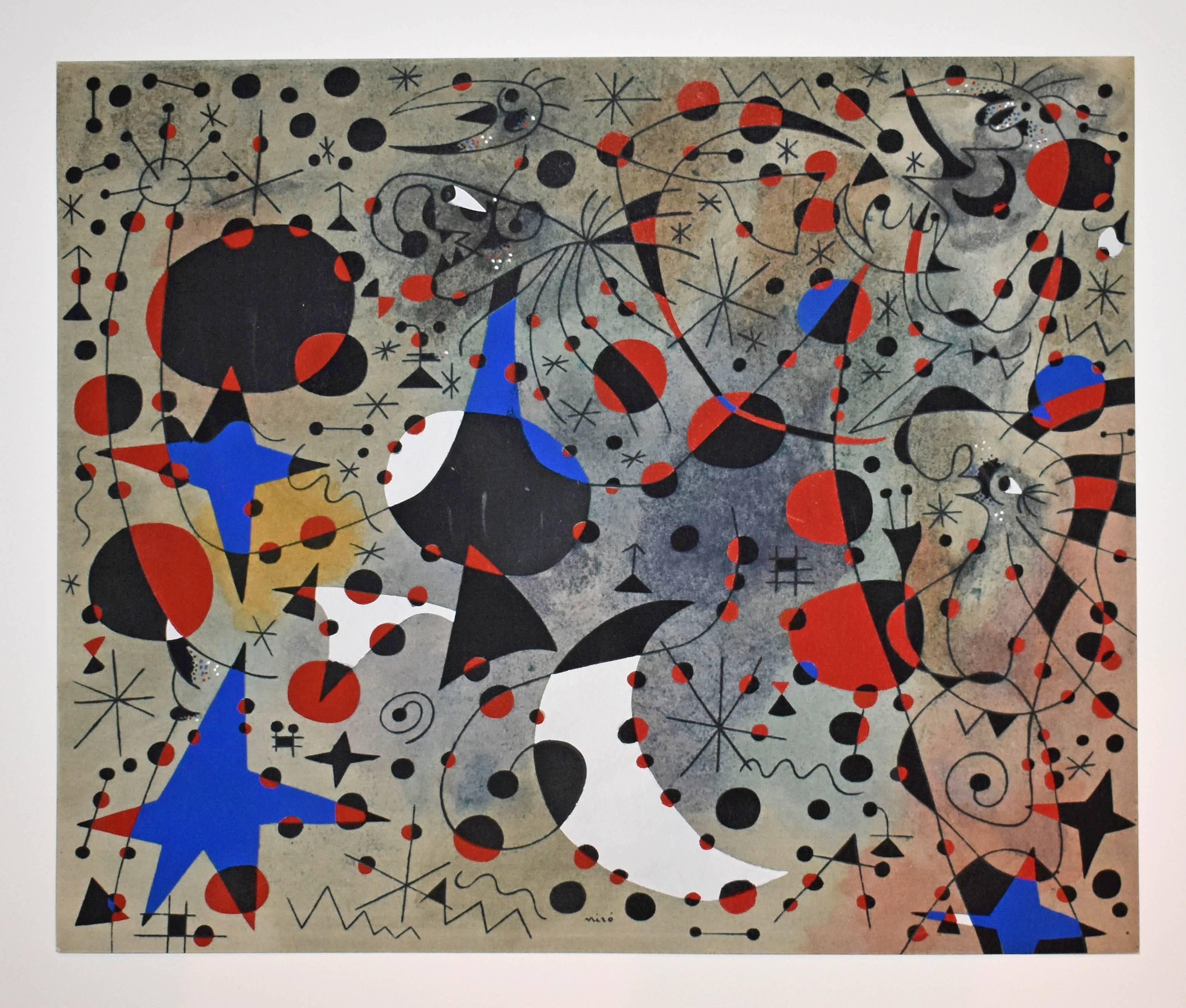 Le chant du rossignol a minuit et la pluie matinale, from Constellations - Print by (after) Joan Miró