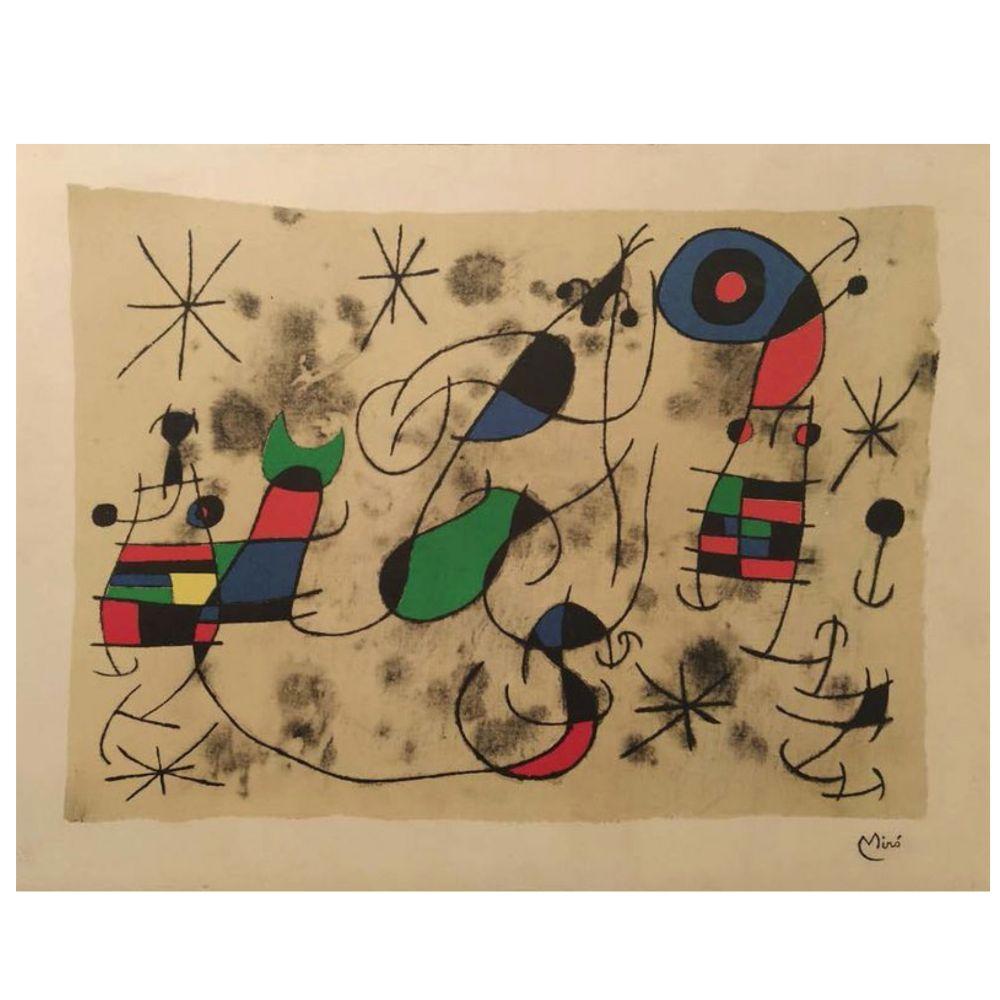 (after) Joan Miró Abstract Print – L'oiseau-Soldat, L'oiseau luanire