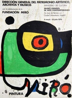 Vintage Miro Pintura, 1978 Ministerio de Cultura of Madrid