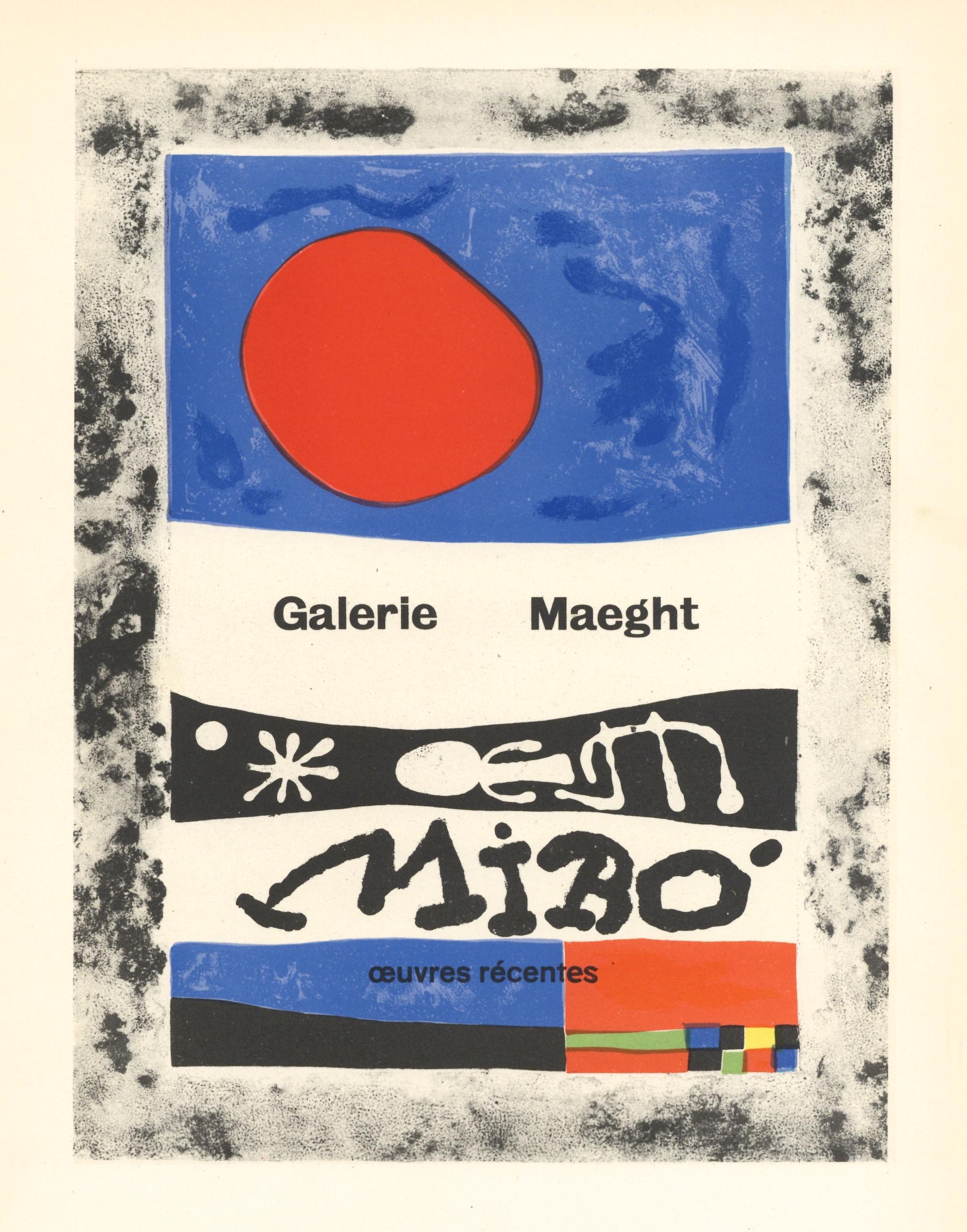 "Oeurves Recentes" lithograph poster