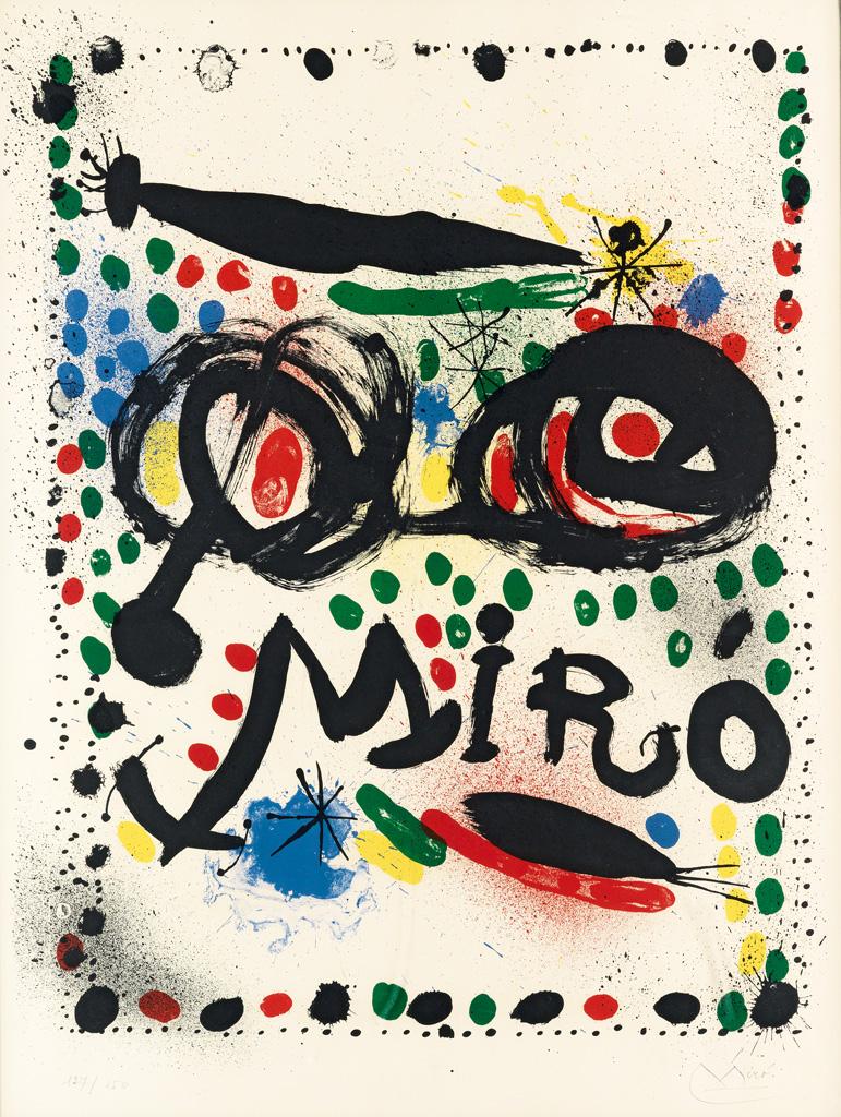 (after) Joan Miró Abstract Print - Poster for the Exhibition Joan Miro Graphics" Philadelphia Museum of Art 