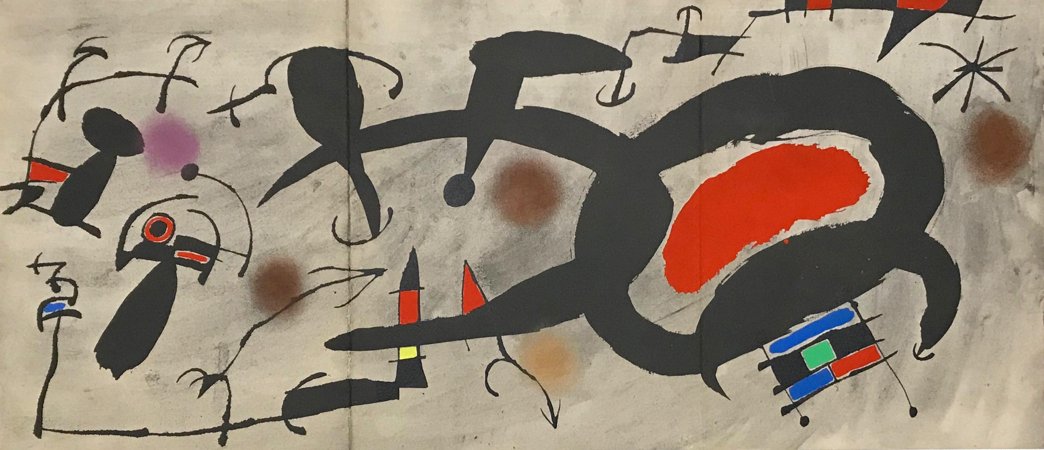 "Estudio para un grabado" pochoir - Print de (after) Joan Miró