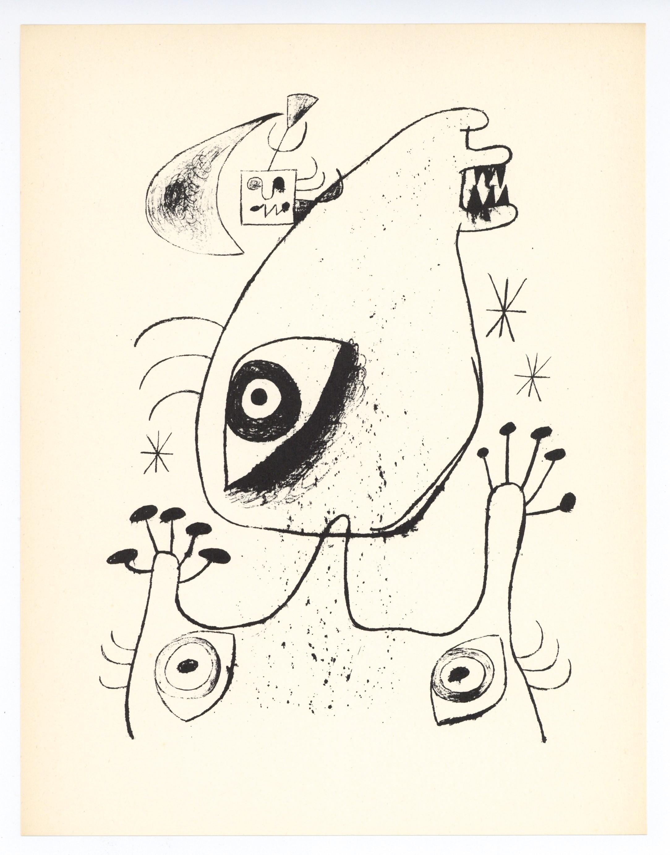 Surrealist composition - Print by (after) Joan Miró