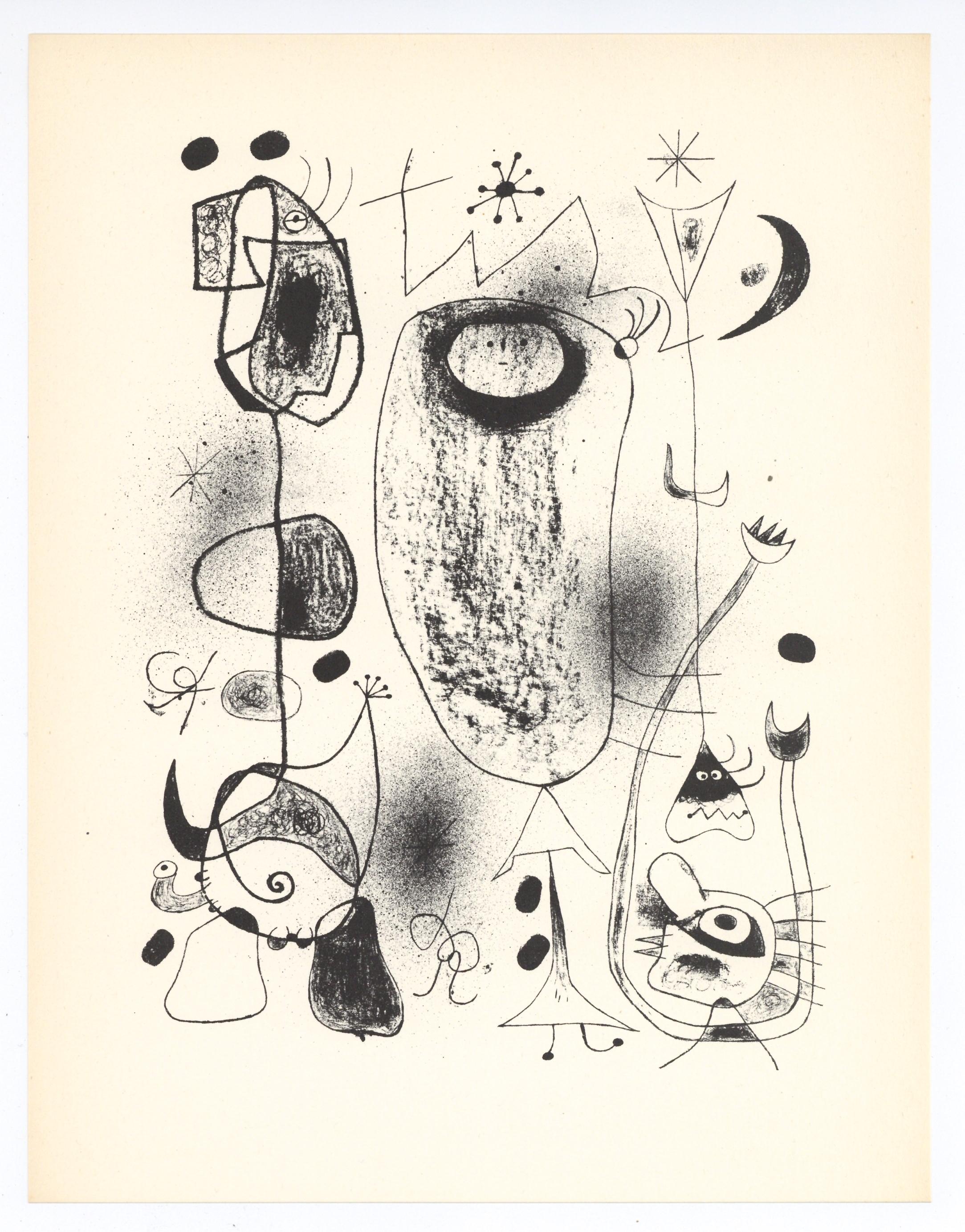 Surrealist composition - Print by (after) Joan Miró
