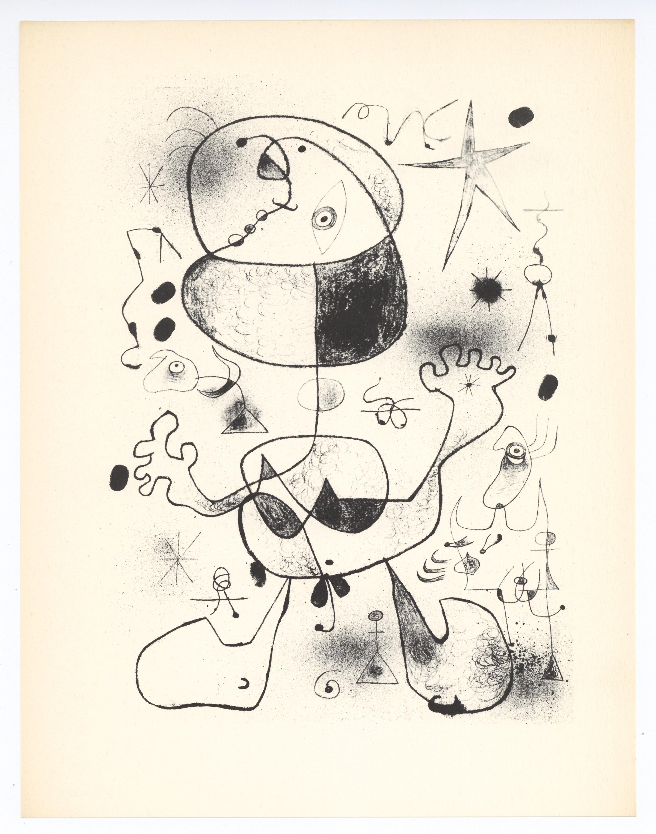 Surrealist composition - Print by (after) Joan Miró
