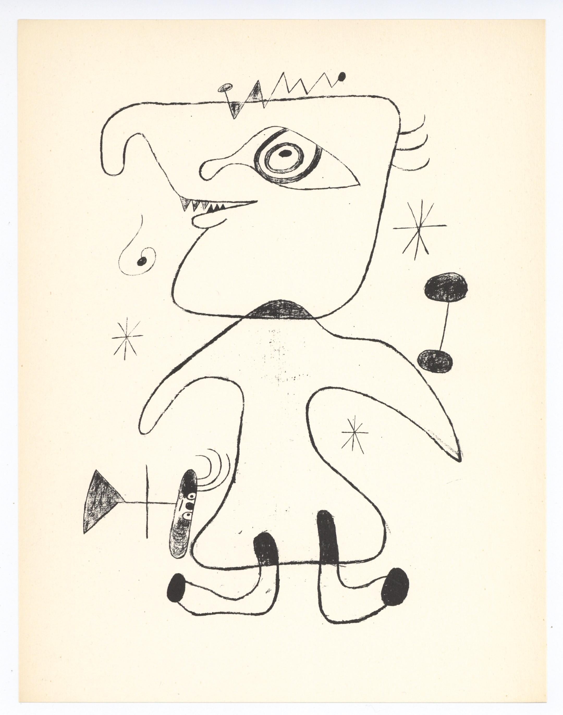 Surrealist composition - Print by (after) Joan Miró