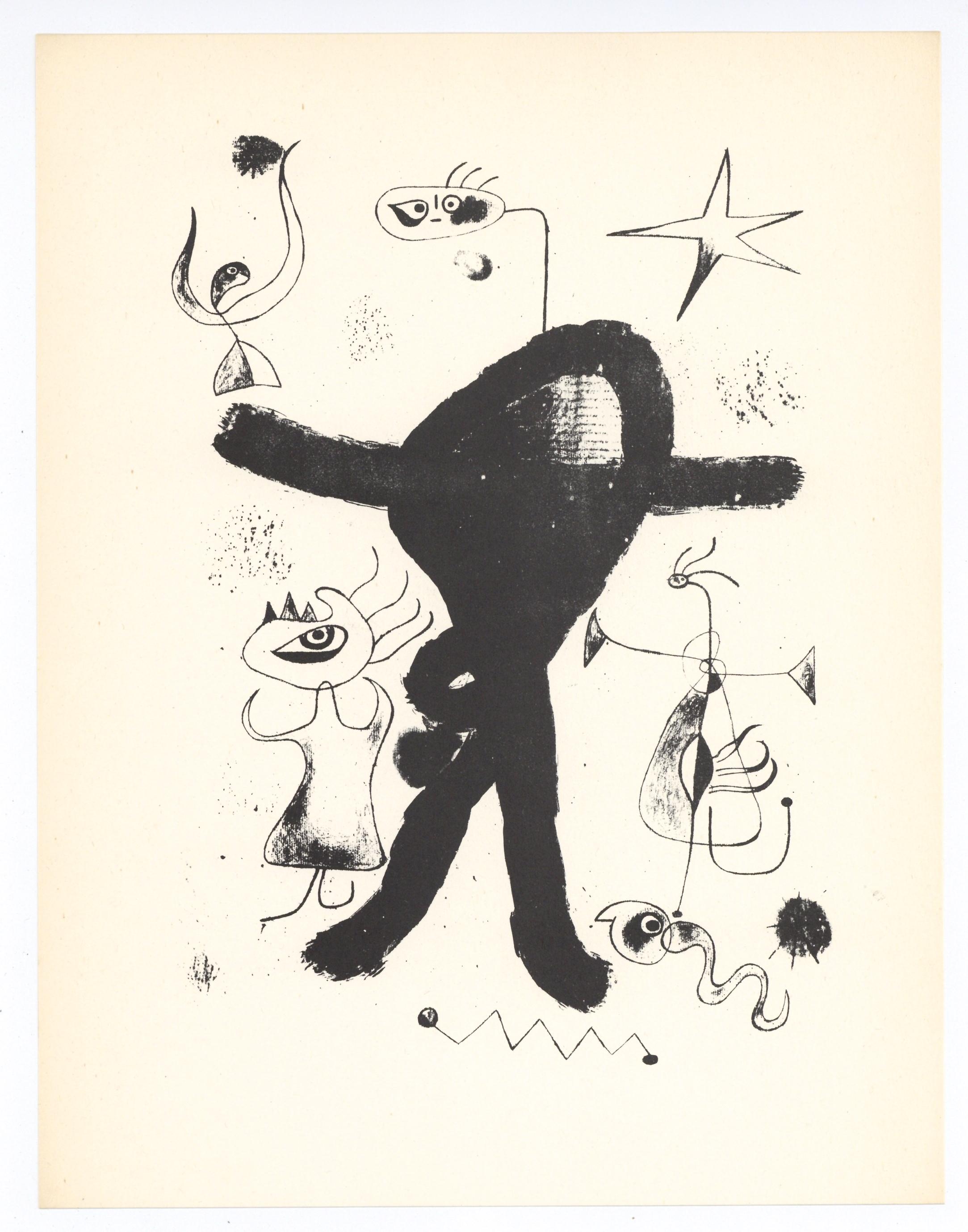 Surrealist composition - Print by (after) Joan Miró