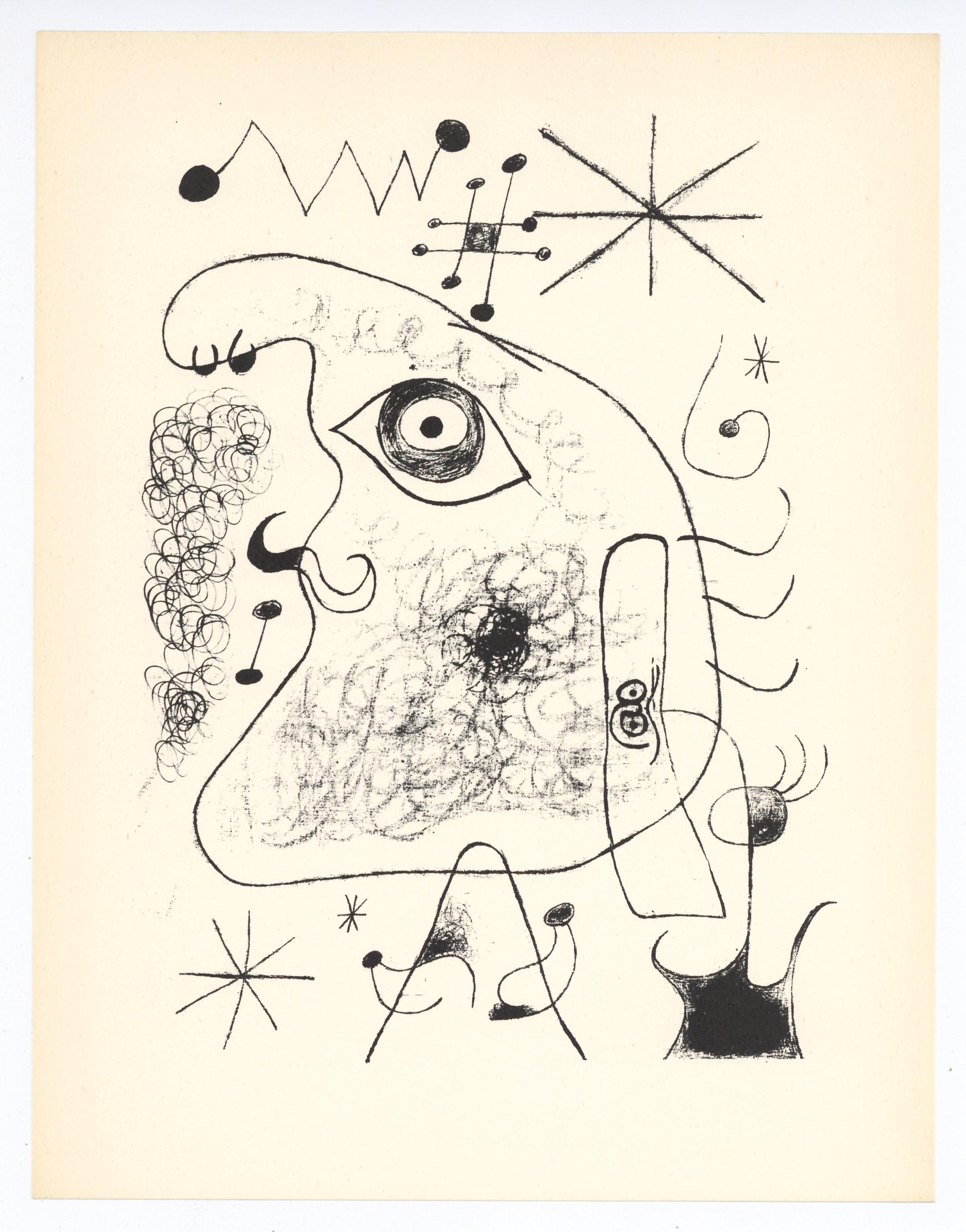 Surrealist composition - Print by (after) Joan Miró