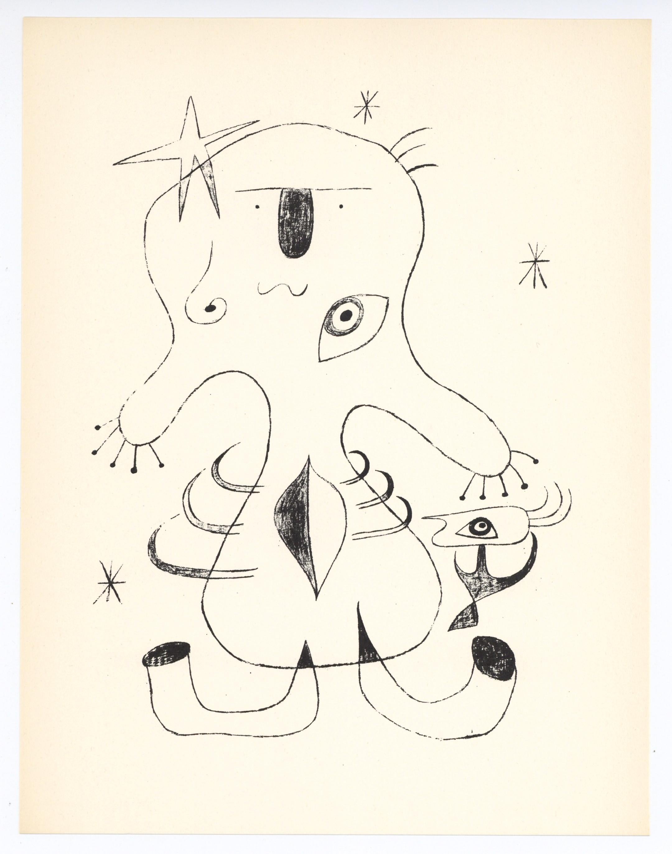 Surrealist composition - Print by (after) Joan Miró