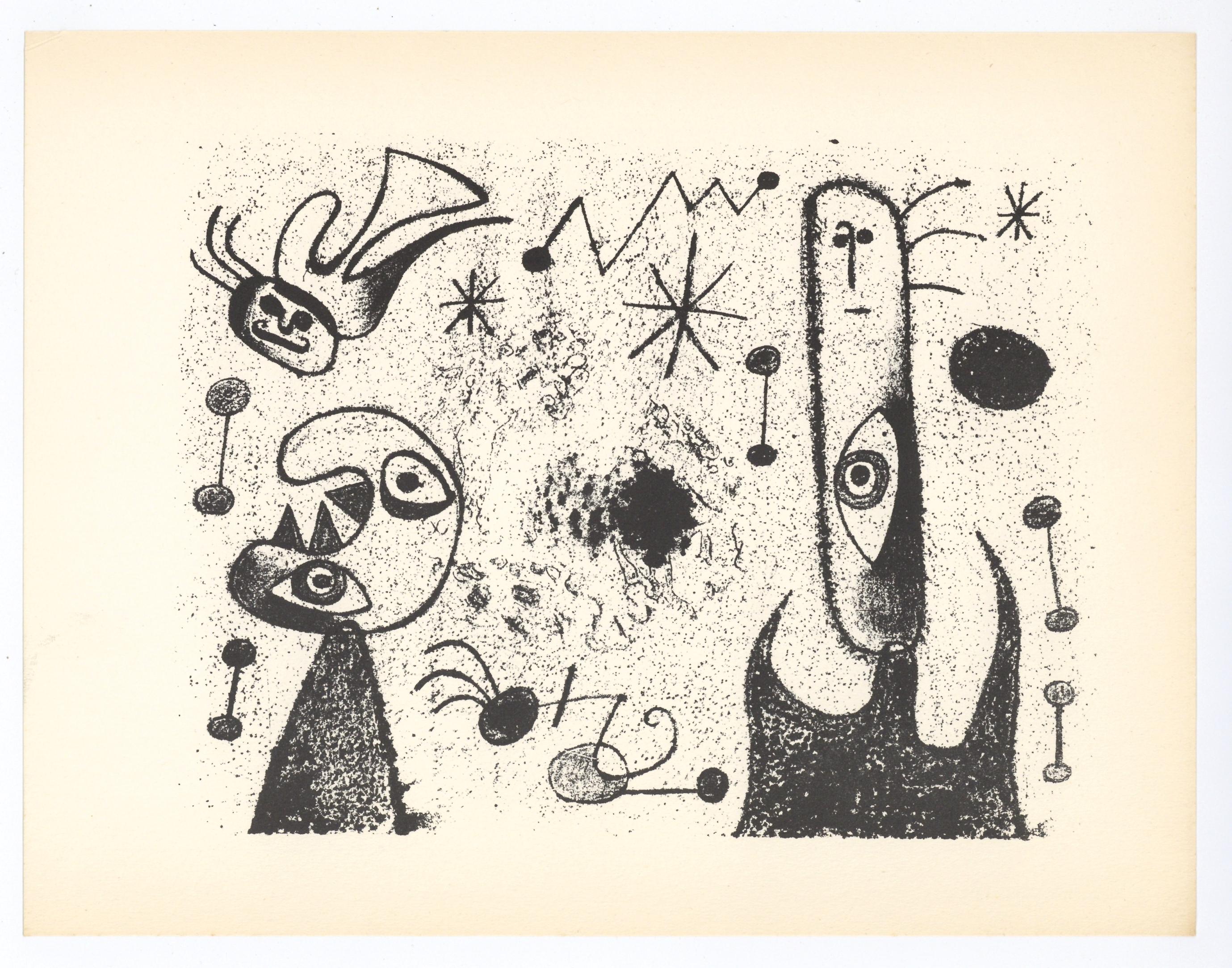 Surrealist composition - Print by (after) Joan Miró