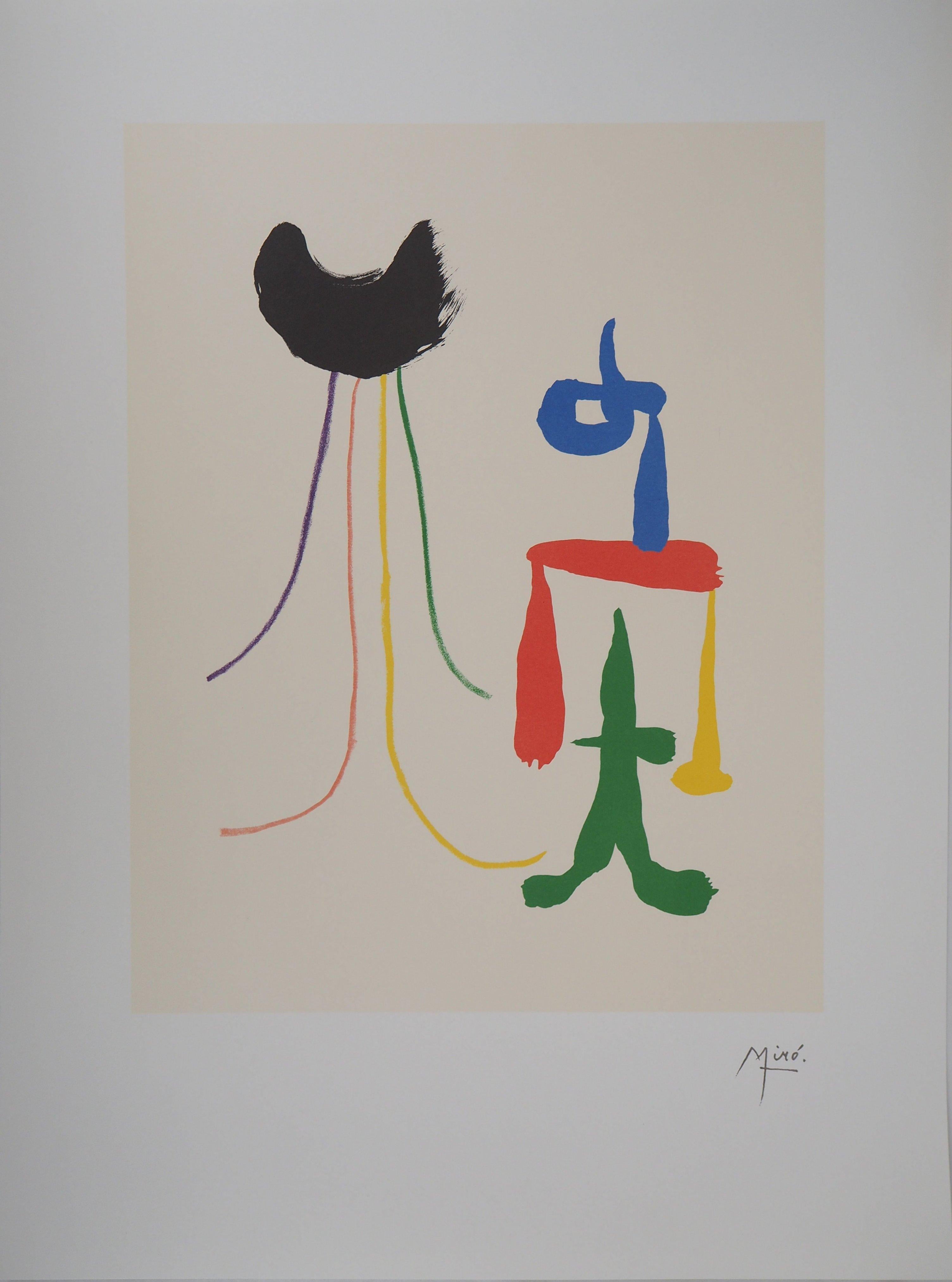 (after) Joan Miró Abstract Print - Surrealist Couple - Lithograph