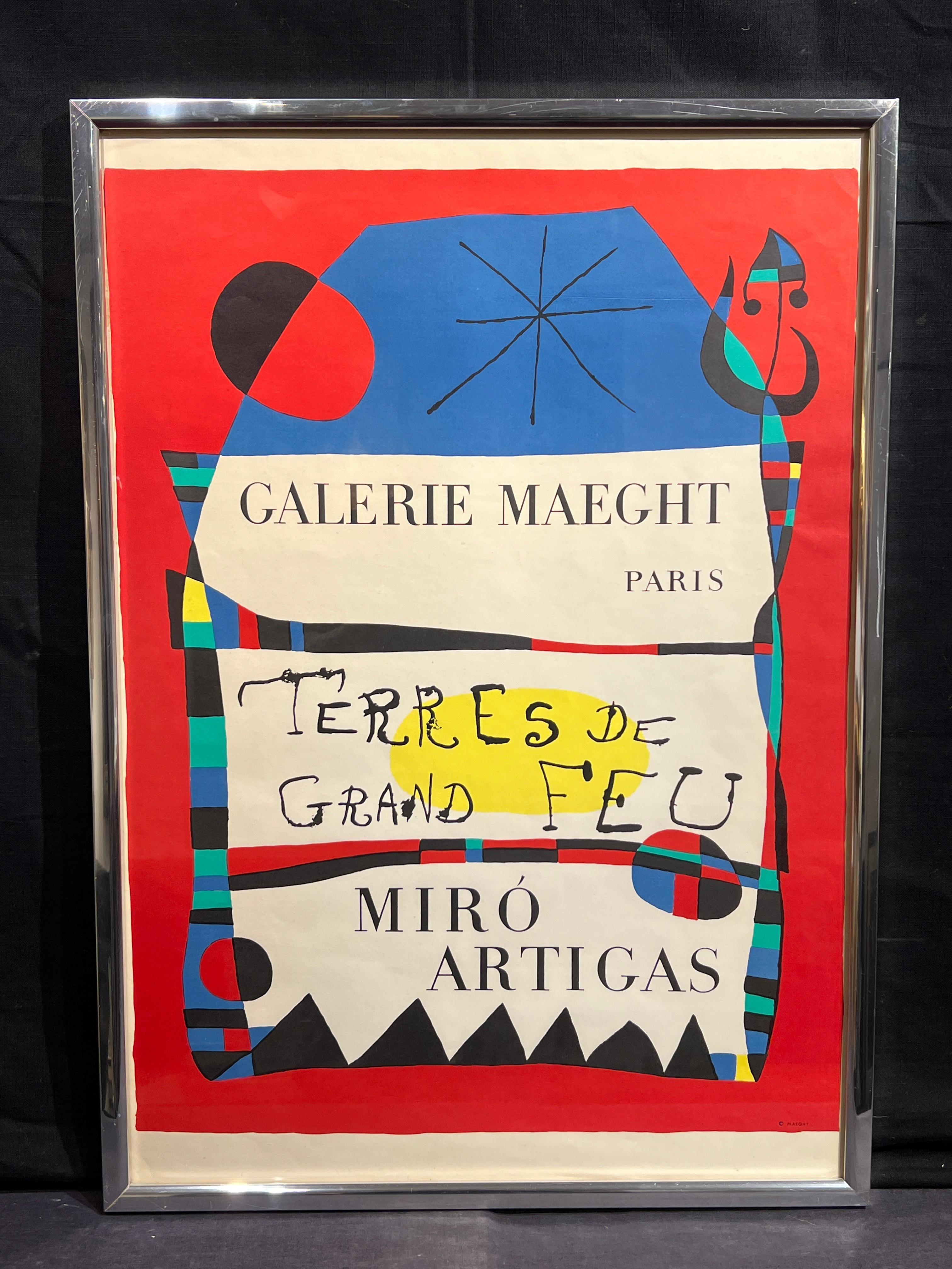 Terres de Grand Feu
Miro Artigas
Galerie Maeght Fine Art Poster Print
30 x 21 inches
31 x 22 inches with frame

Joan Miro (Spanish, 1893-1983)

Joan Miro was born in Barcelona, Spain on April 20, 1893, the son of a watchmaker. From 1912 he studied
