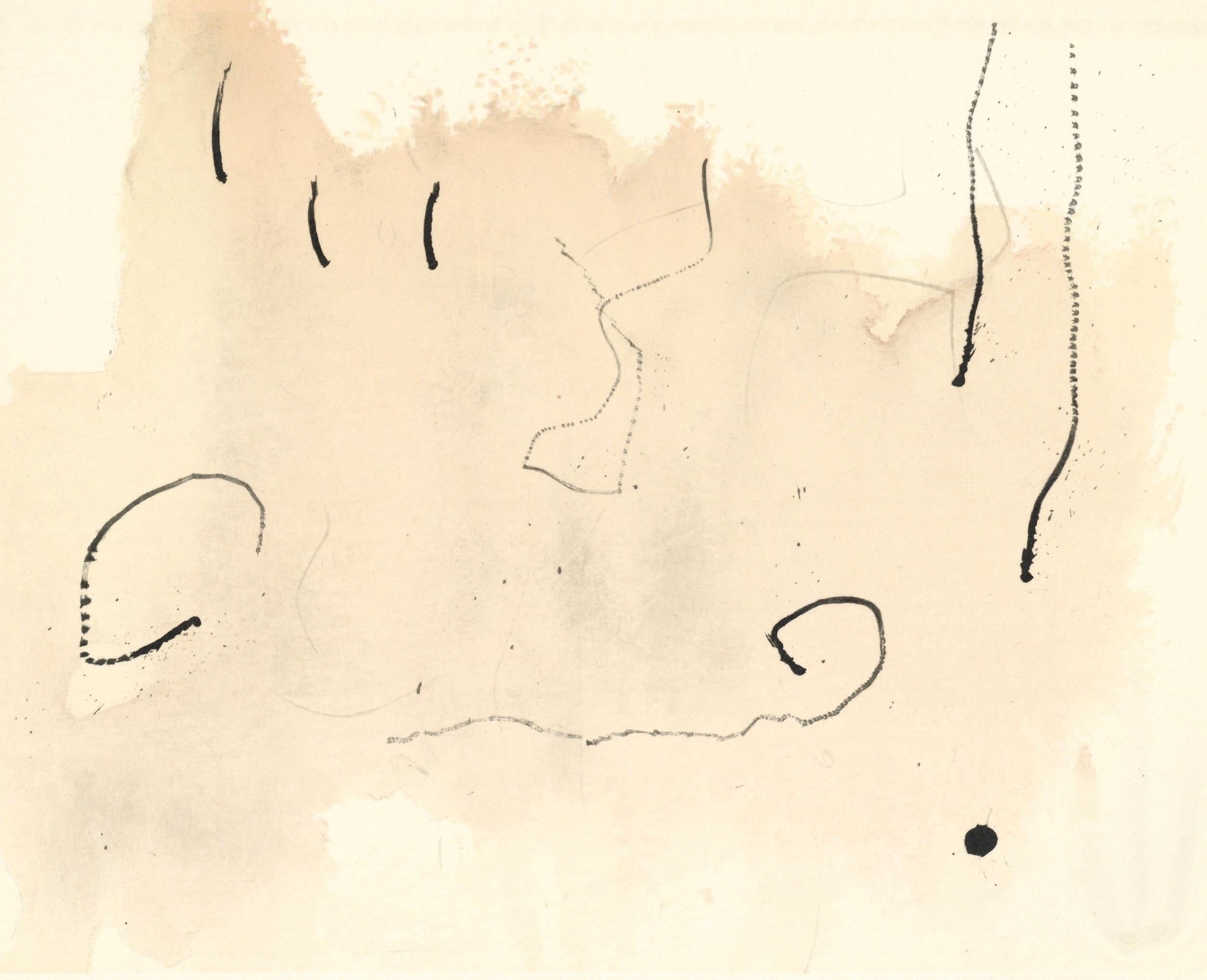 "litografia "Trace sur l'eau - Print di (after) Joan Miró