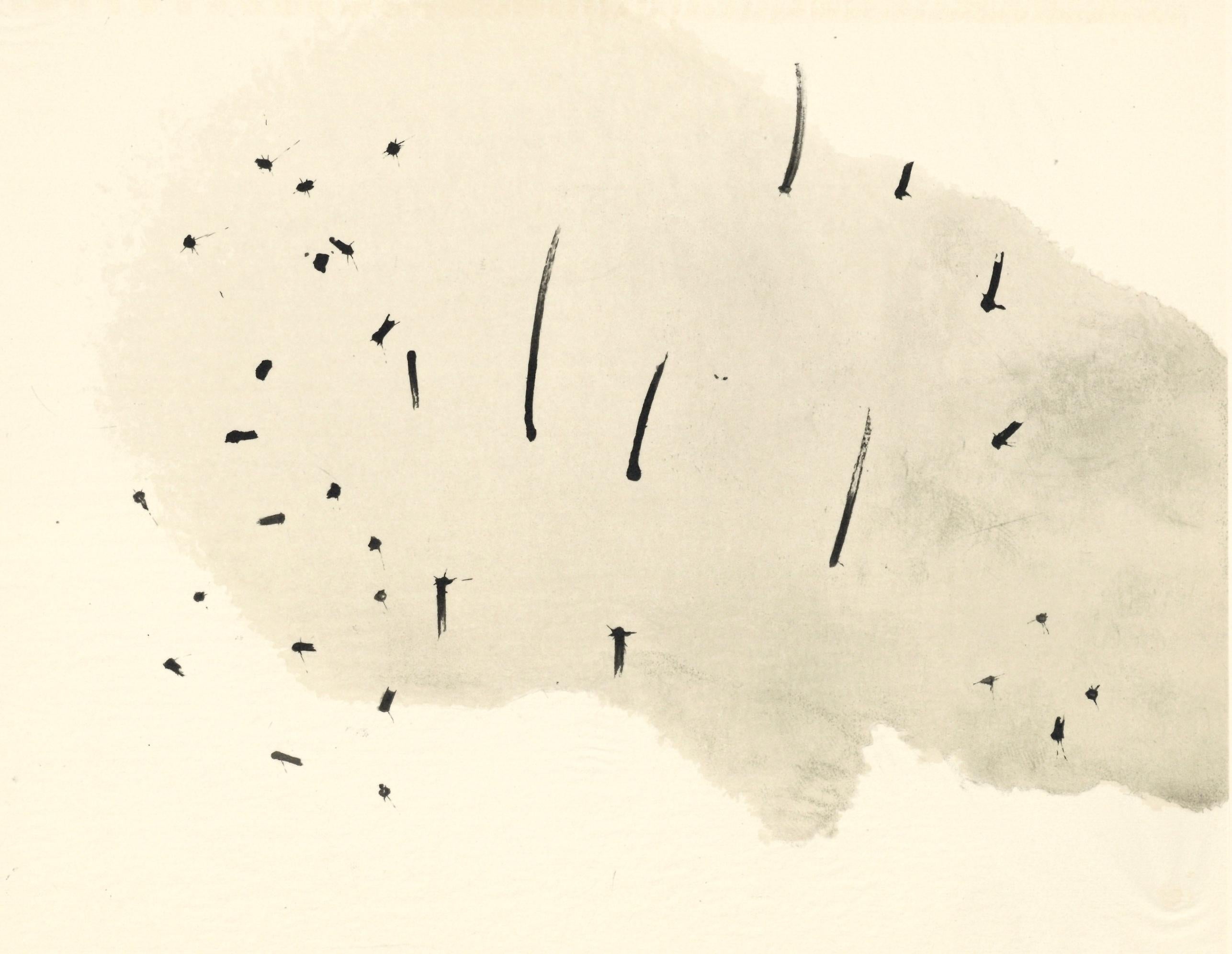 "Trace sur l'eau" lithographie - Print de (after) Joan Miró