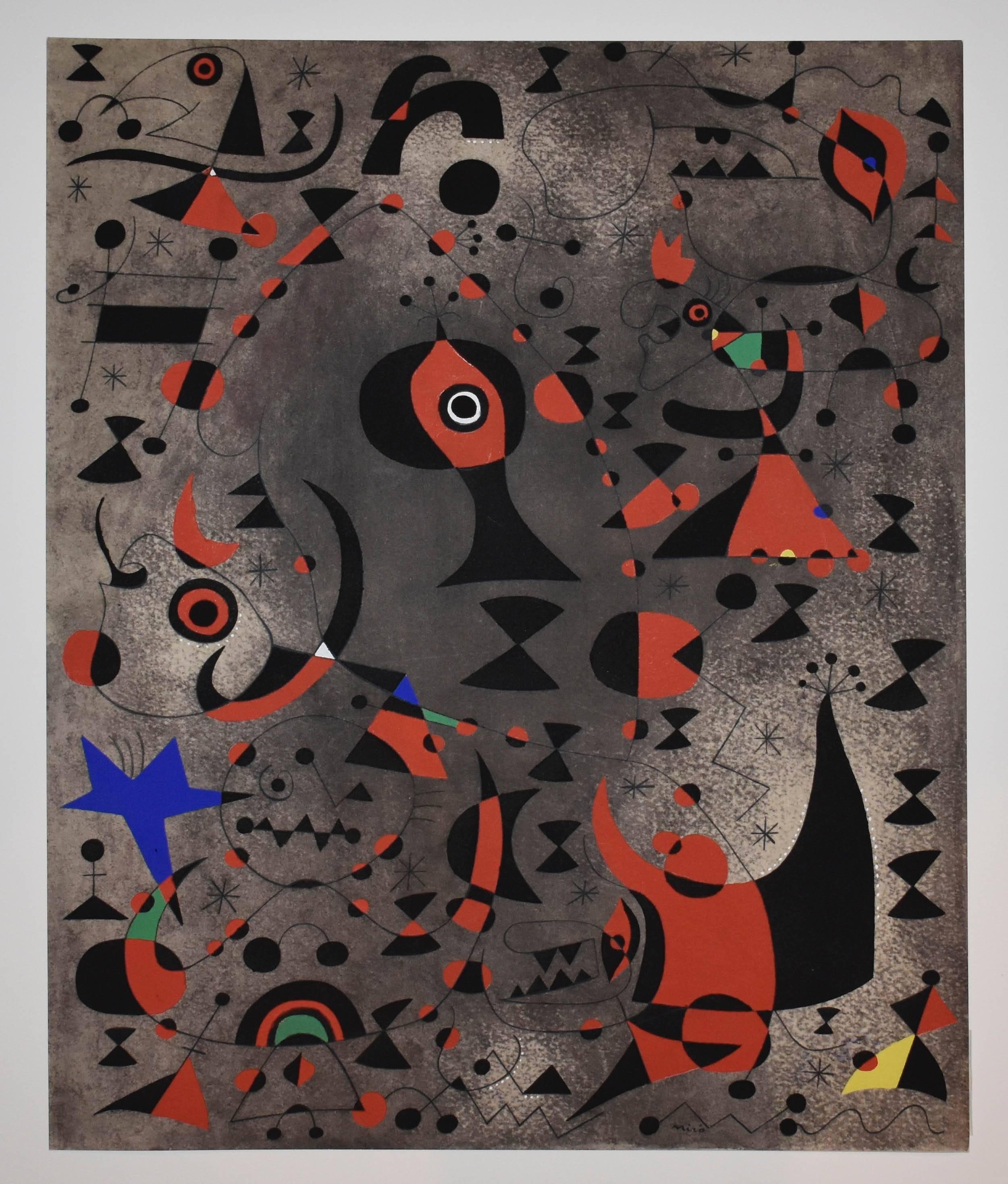 Vers l'arc-en-ciel (Toward the Rainbow), Plate XV, from Constellations - Print by (after) Joan Miró