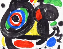 Vintage Mirò Exhibition Poster Galerie Maeght - 1970