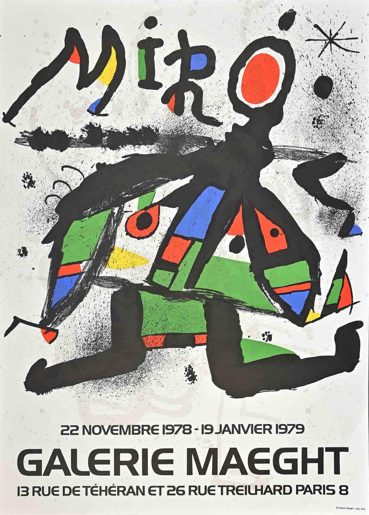 Vintage Poster Ausstellung Galerie Maeght nach Joan Mirò - 1978