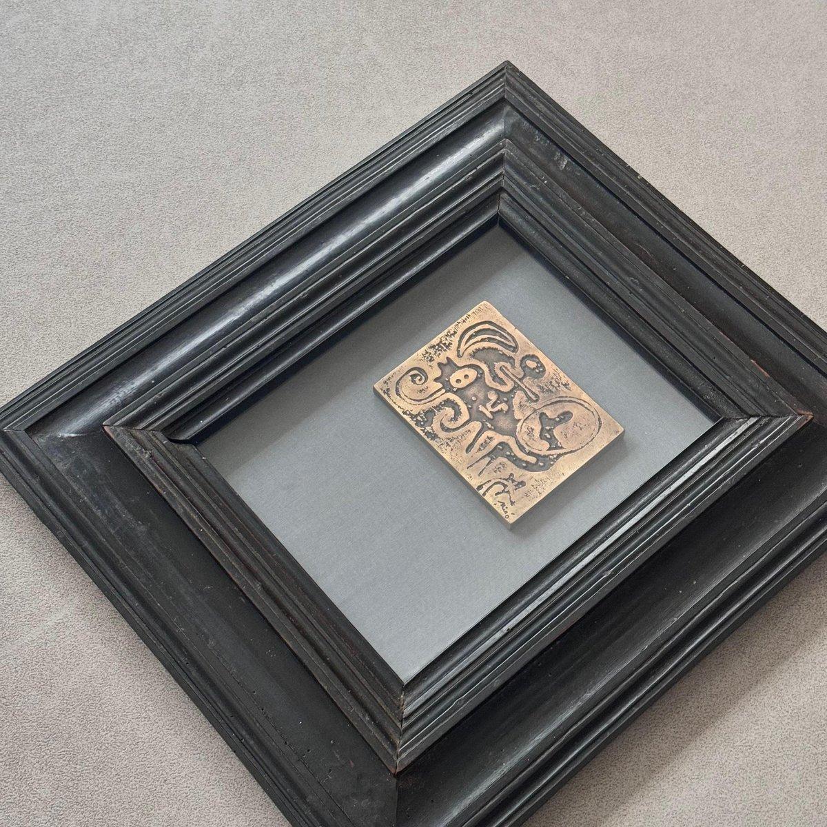 Laurels Number One Relief, 20th Century, Patinated Bronze Framed After Joan Miro - Sculpture by (after) Joan Miró