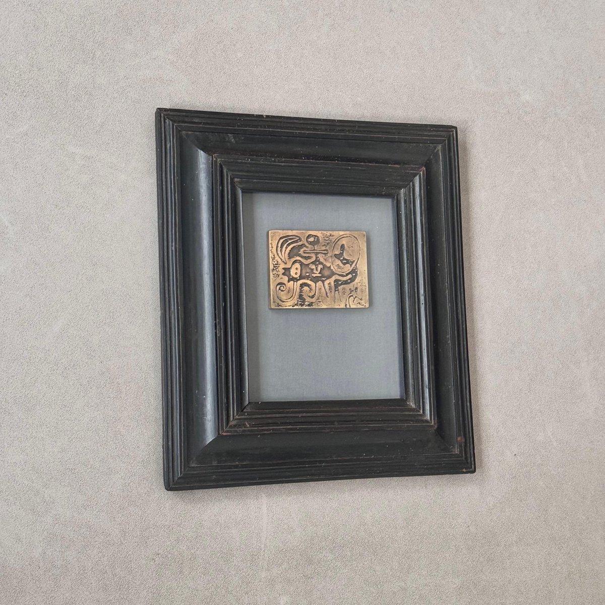 Laurels Number One Relief, 20th Century, Patinated Bronze Framed After Joan Miro - Gold Abstract Sculpture by (after) Joan Miró