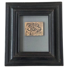 Lorbeer-Relief Nummer eins, 20. Jahrhundert, patinierte Bronze, gerahmt nach Joan Miro