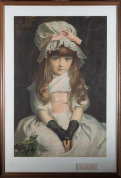After Millais (1829-1896) - Lithograph, Cherry Ripe with Artist's Signature