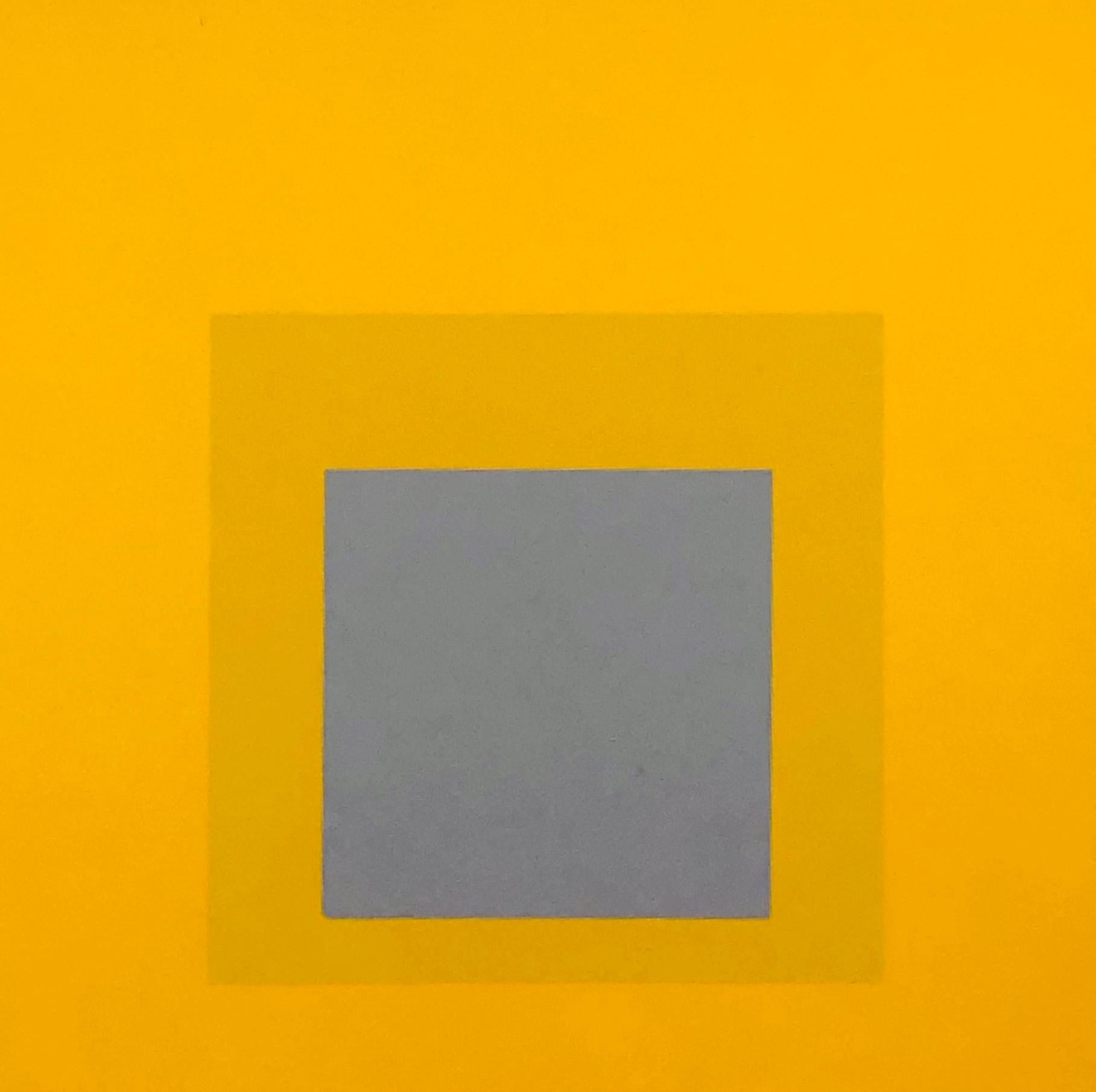 (after) Josef Albers Abstract Print - Albers Homage to the Square screen-print 1977 (Josef Albers prints) 