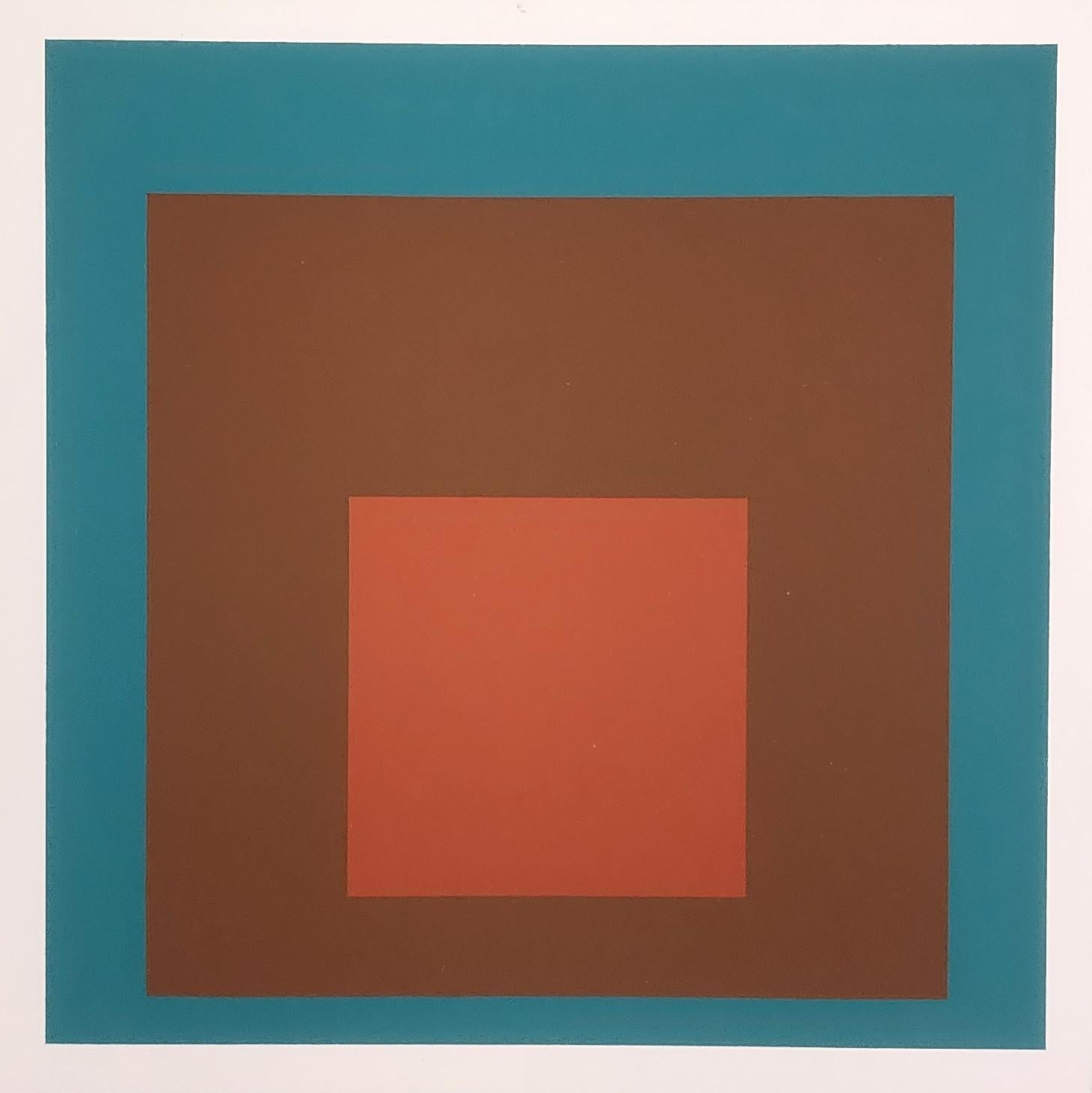 (after) Josef Albers Abstract Print - Homage to the Square: At Night (Bauhaus, Minimalism, 50% OFF LIST PRICE)