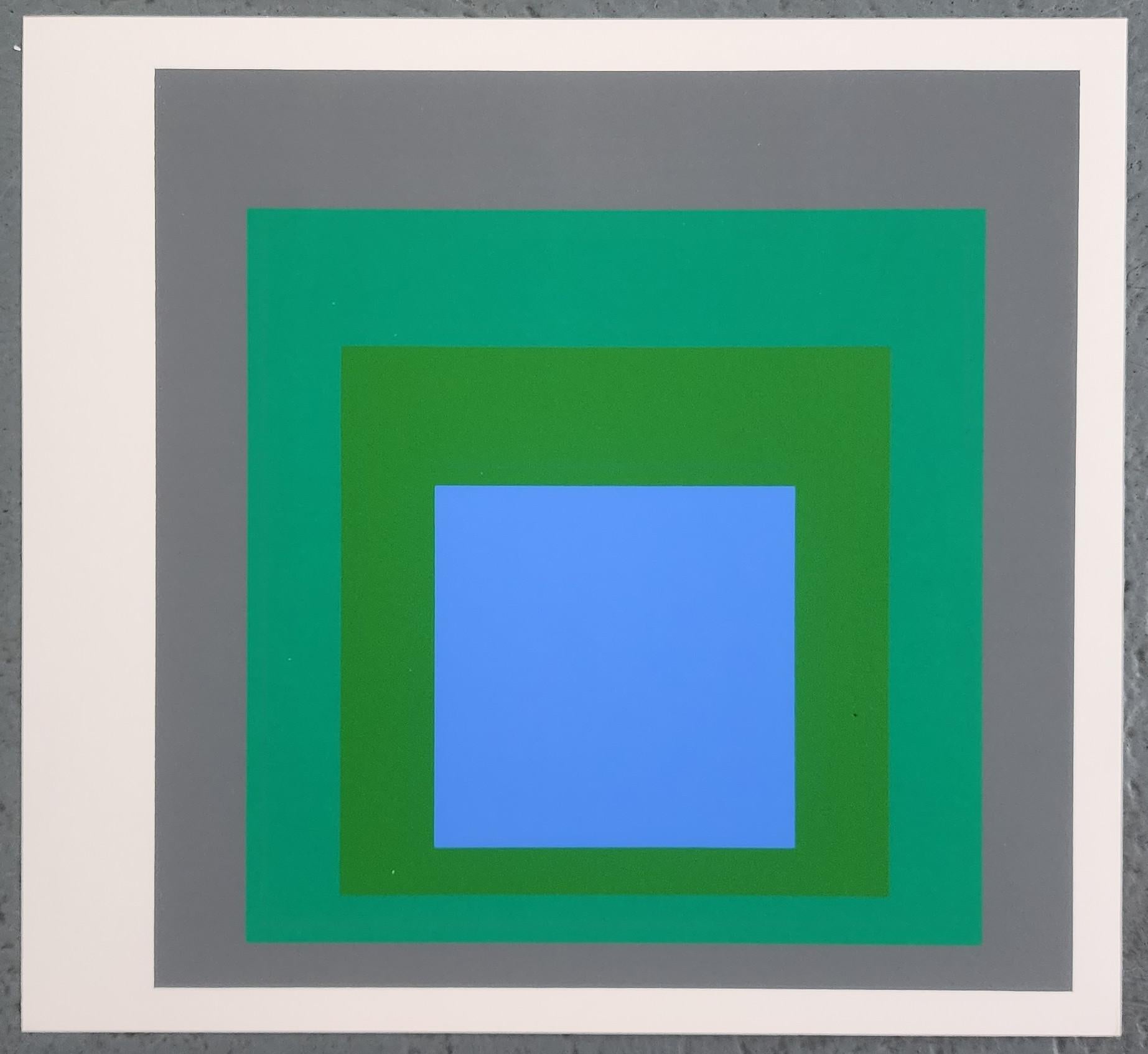Homage to the Square: Blue Look (Bauhaus, Minimalism, 50% OFF LIST PRICE) - Modern Print by (after) Josef Albers