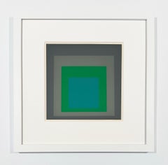 Josef Albers Color Abstract Screenprint, Homage to the Square, 1977, Framed