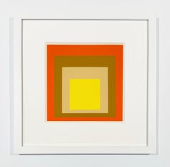 Josef Albers Color Abstract Screenprint, 1977, Framed, "Homage to the Square"