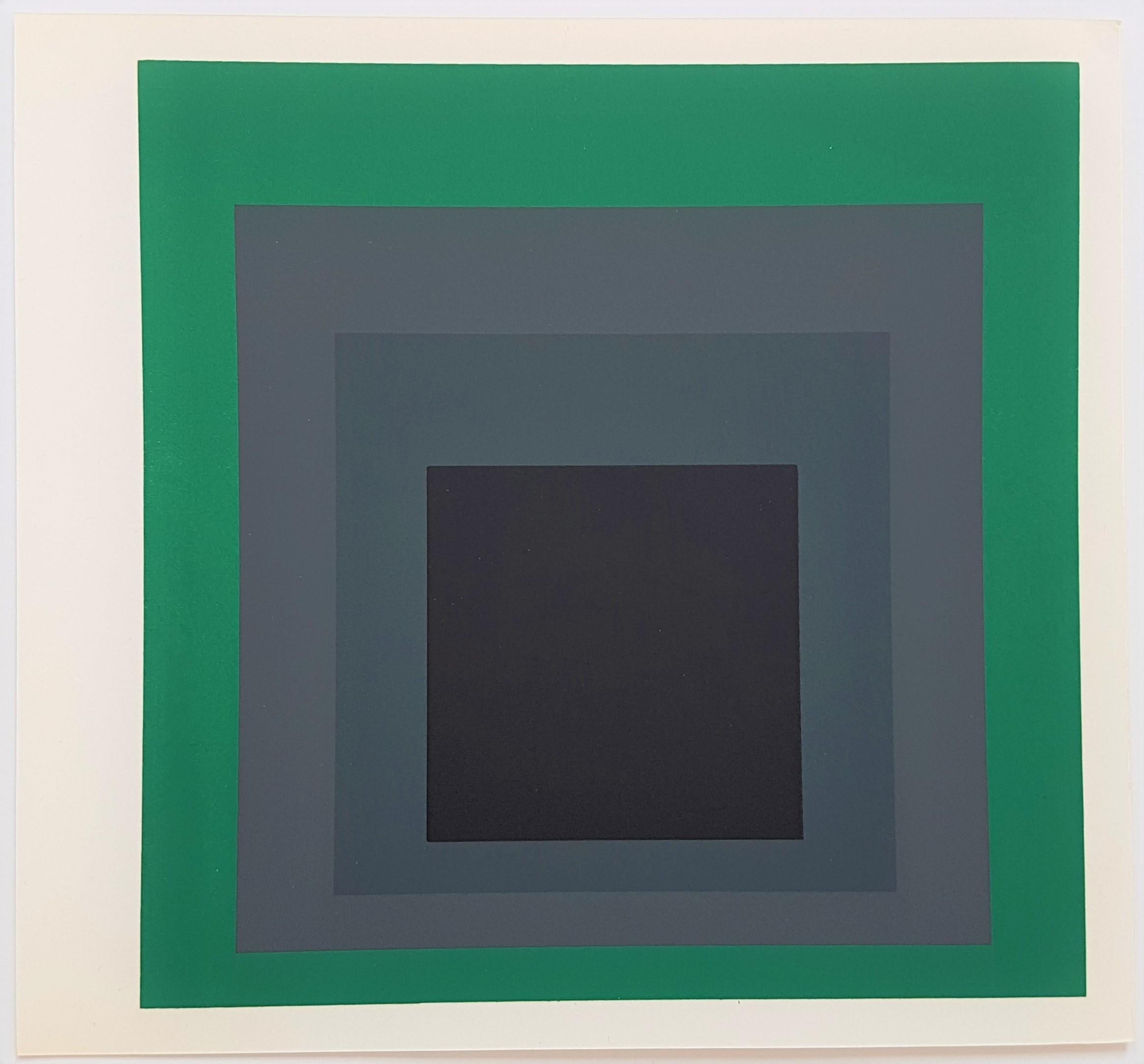 (after) Josef Albers Abstract Print - Homage to the Square: Grisaille and Patina (from "Albers")