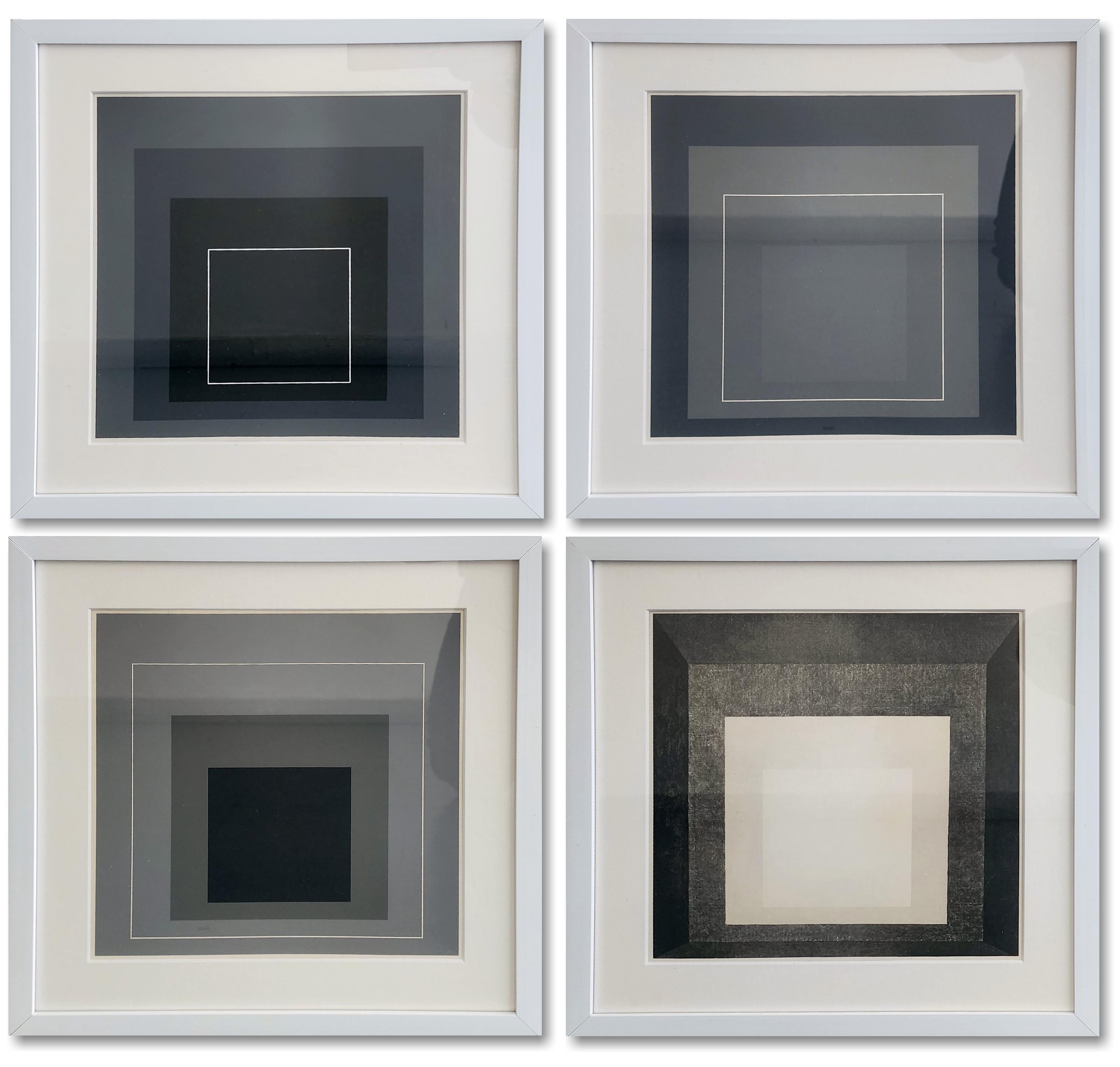 Homage to the Square (Hommage au Carre) - Set of Four (4) Screenprints (Bauhaus) - Print by (after) Josef Albers