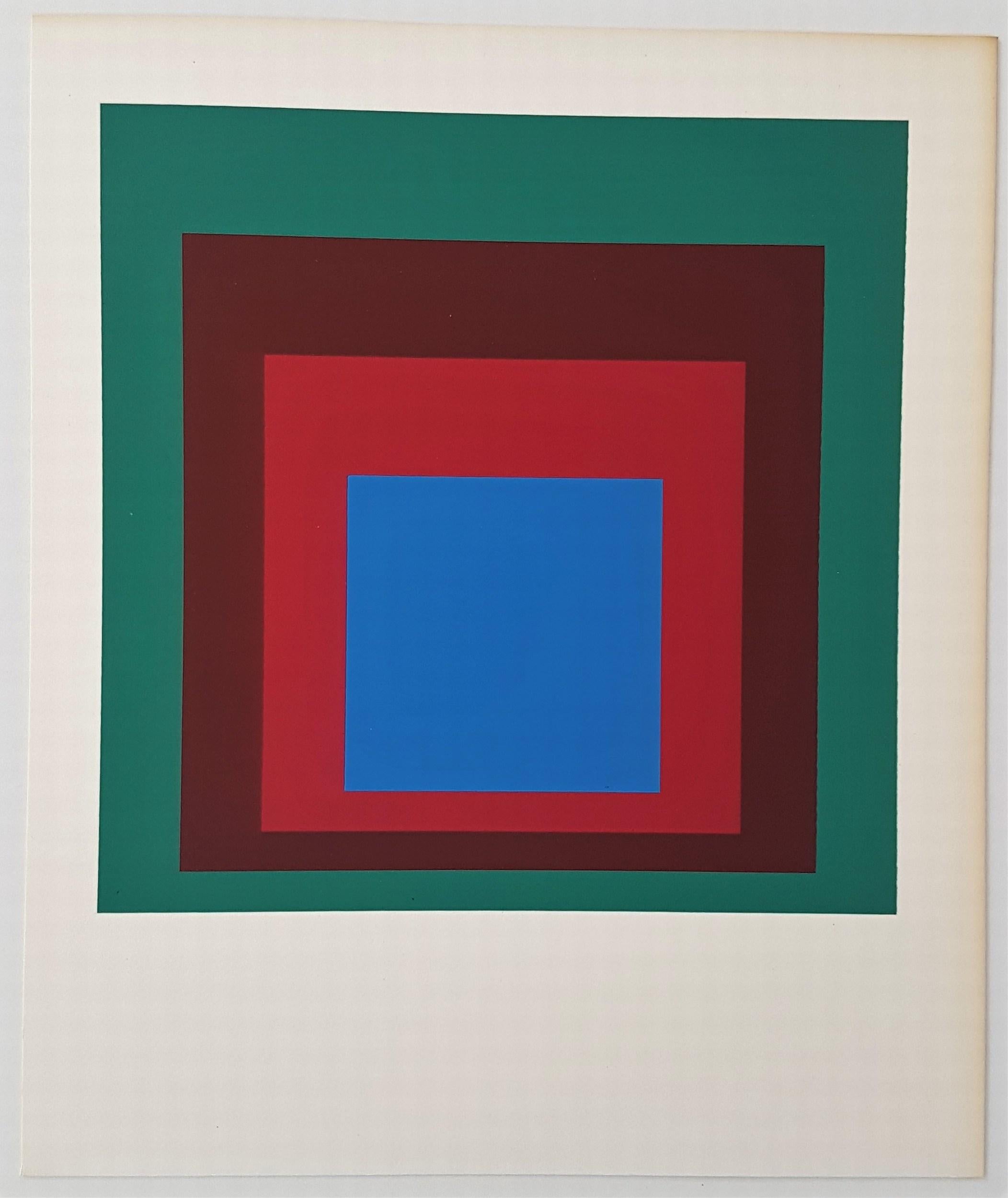 Homage to the Square: Protected Blue (~28% OFF-LIST-Preis – SCHLUSSVERKAUF FÖGlich) – Print von (after) Josef Albers