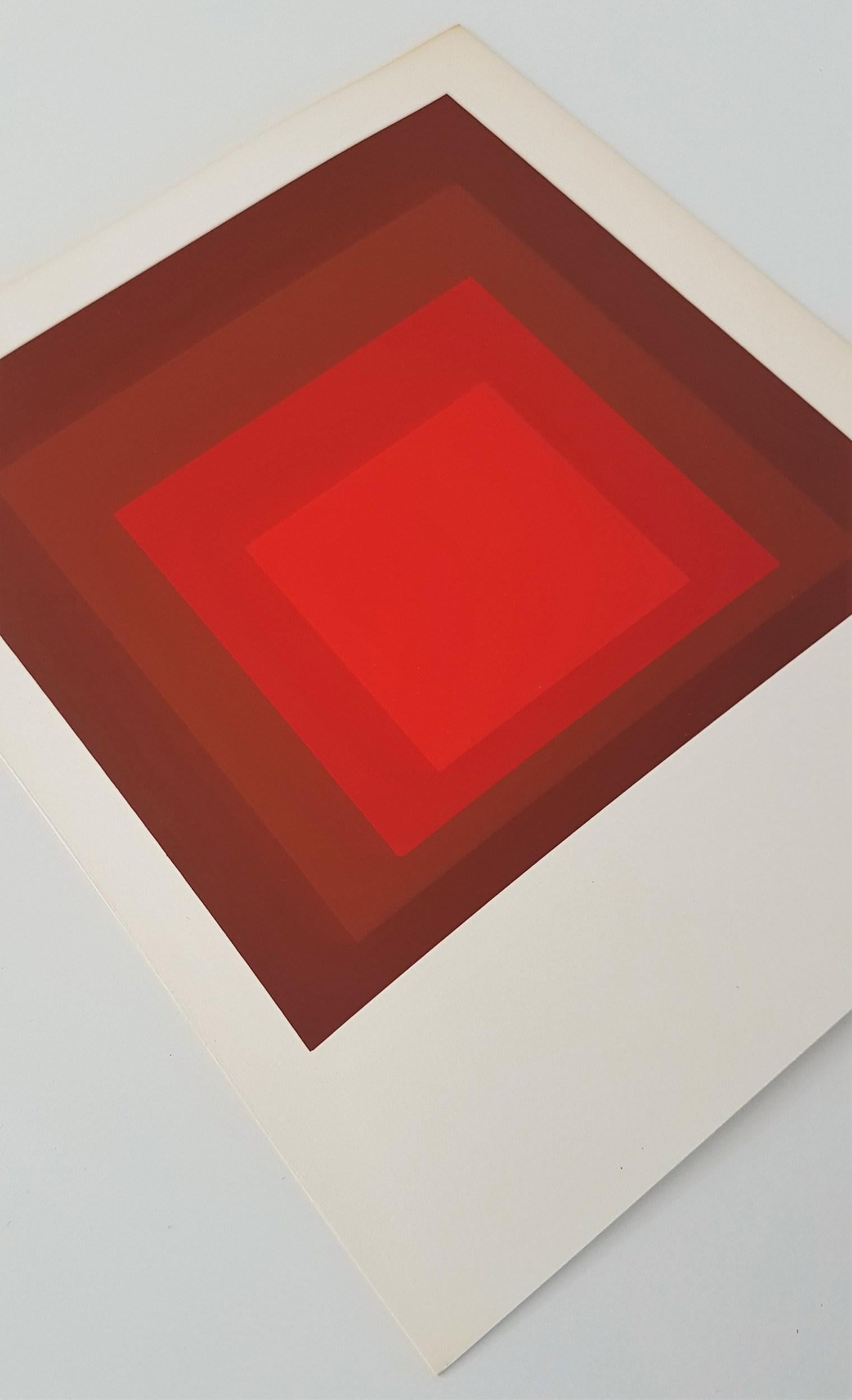 Homage to the Square: R-I D-5 (~28% OFF-LIST-Preis – SCHLUSSVERKAUFSVERKAUF FÖGlich) (Braun), Abstract Print, von (after) Josef Albers