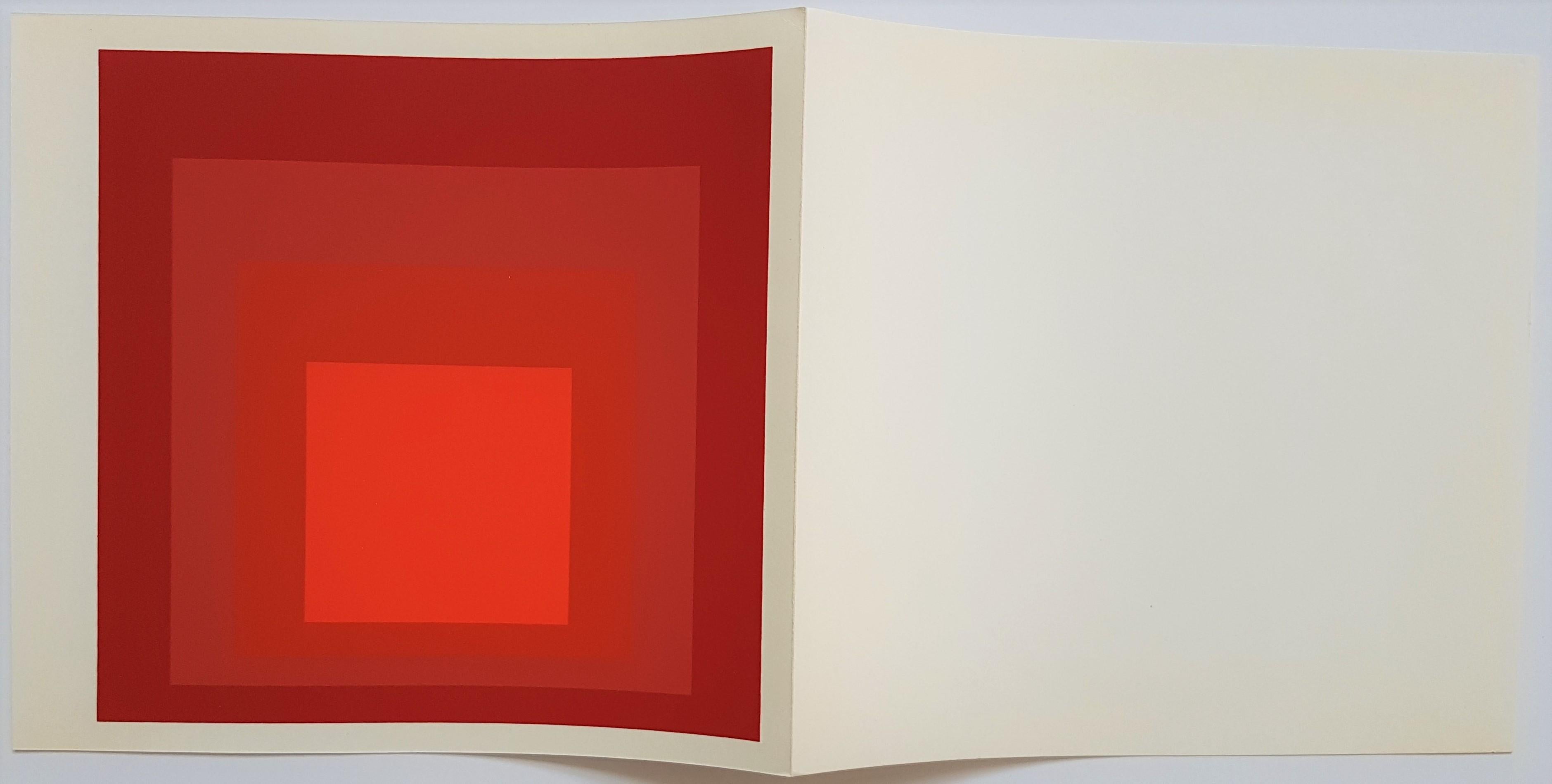 Homage to the Square: Square: R-III A-4
Screenprint in brilliant Colors on strong wove paper double folded, 1977 (after original 1962 - Oil on Masonite)
Image 8 x 8 inches
Sheet: 8.875 x 8.875 inches
Unsigned
The publication and serigraphs were