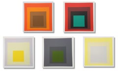 Homage to the Square - SET OF FIVE (5) (Albers Minimalism Bauhaus Homage Square)