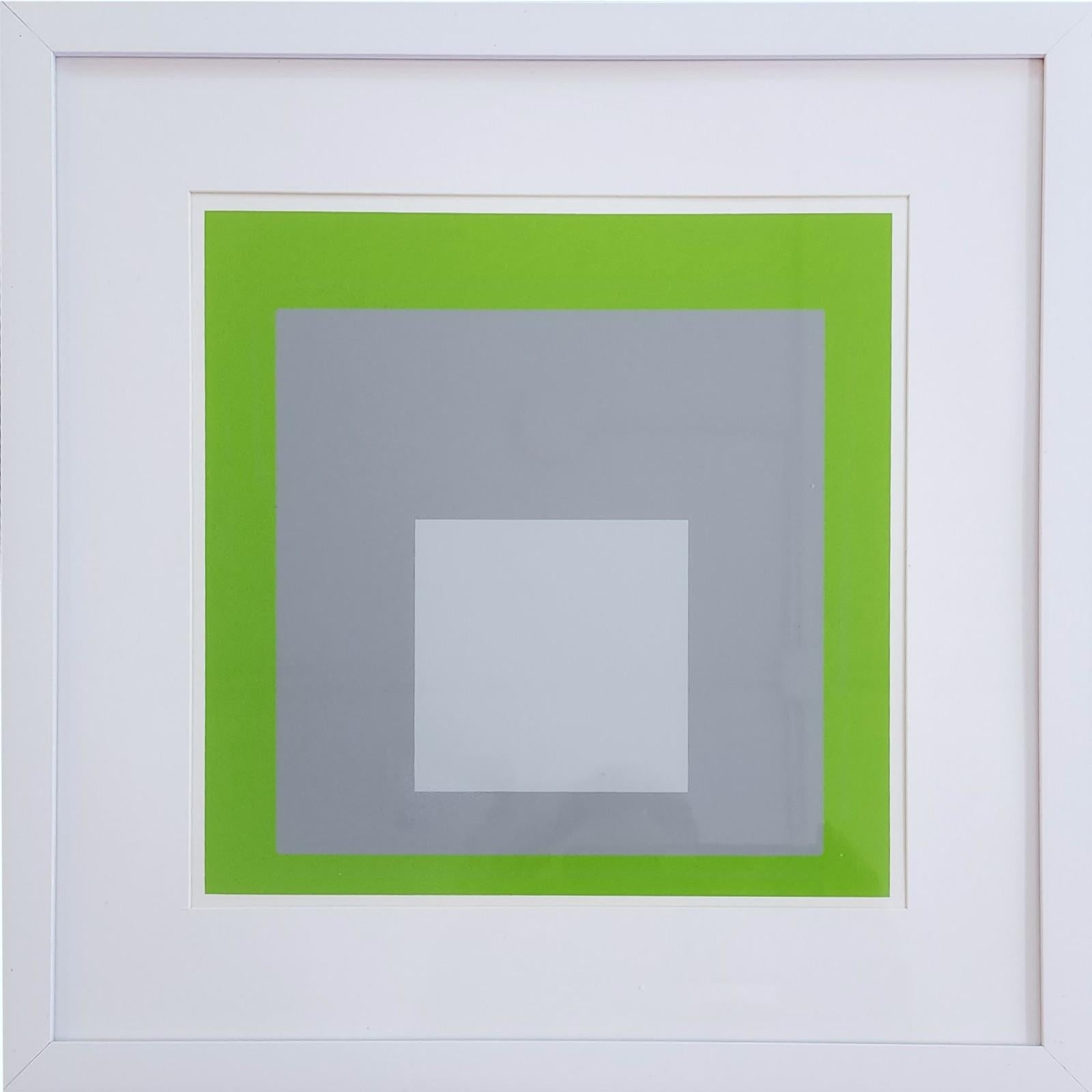 Homage to the Square: White Marker (Bauhaus, Minimalism, 50% OFF LIST PRICE) - Minimalist Print by (after) Josef Albers
