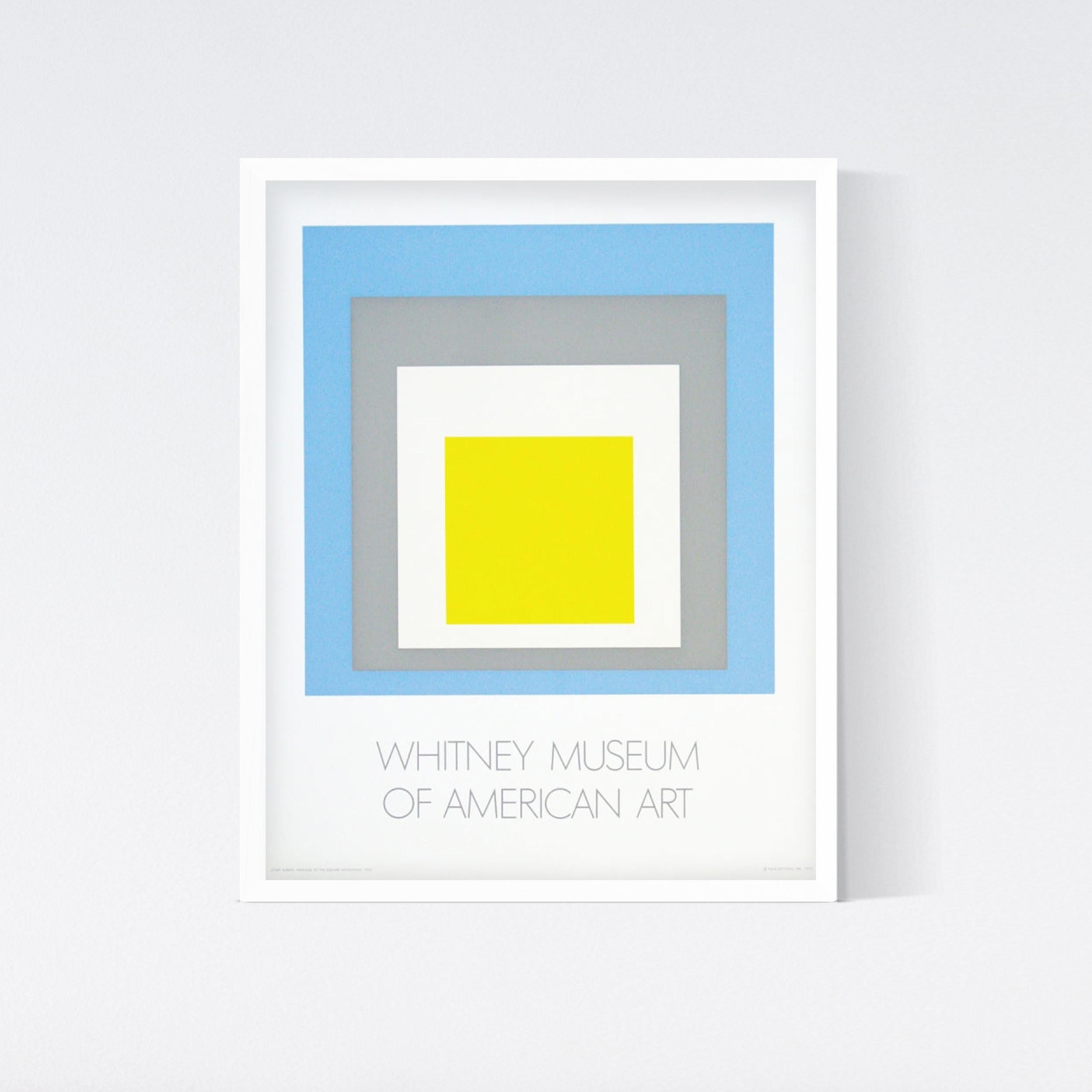 (after) Josef Albers Abstract Print - Josef Albers, 1972 Pace Editions Poster, Homage To The Square: Whitney Museum