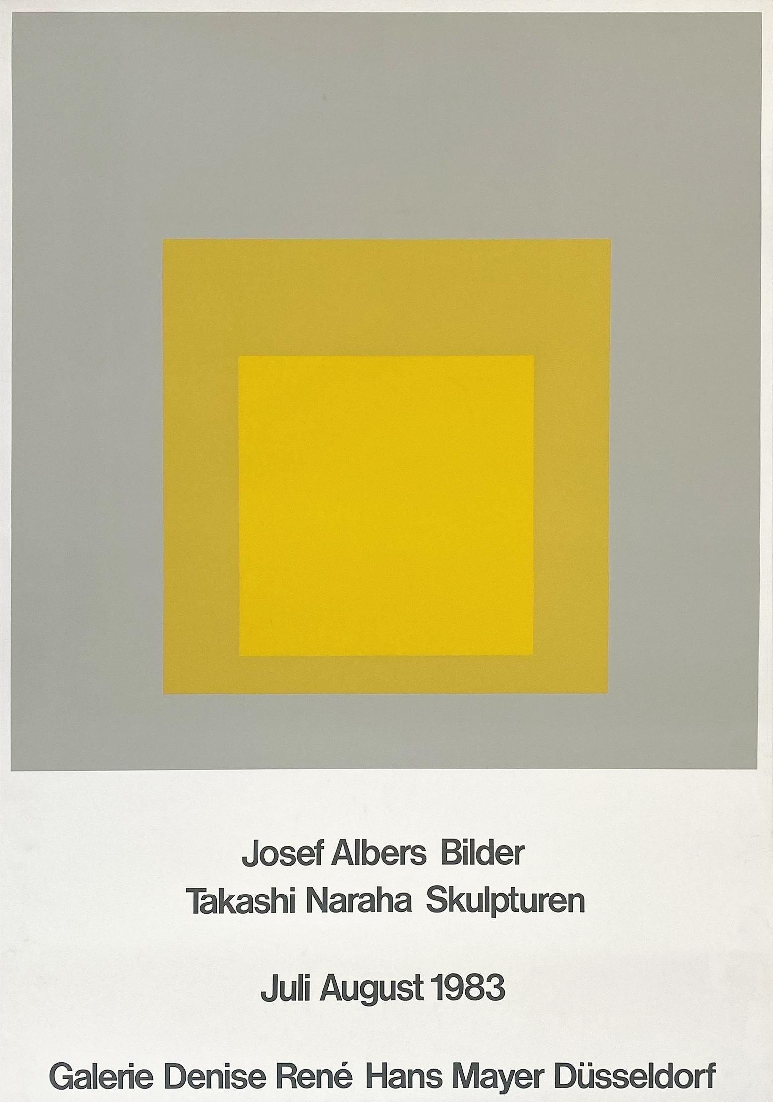 (after) Josef Albers Abstract Print - Josef Albers, Original 1983 Screen Print, Galerie Denise Ren�é Hans Mayer, Düssel