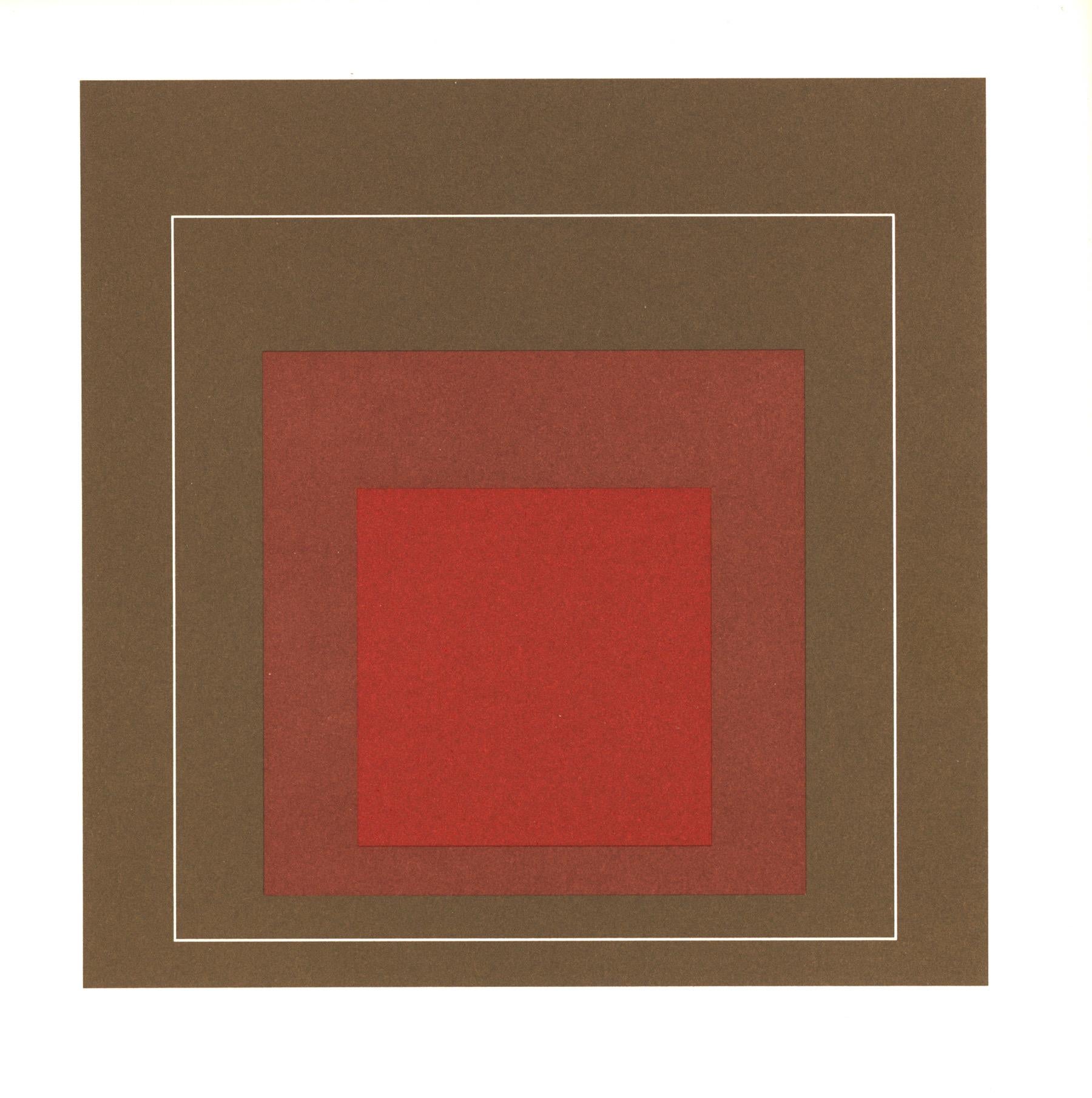 Weiße Linien Quadratische von Josef Albers (Set aus 6) im Angebot 1