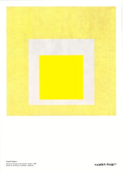 Poster Study for Homage to the Square:Evident Moderna Museet Yellow Gray Minimal