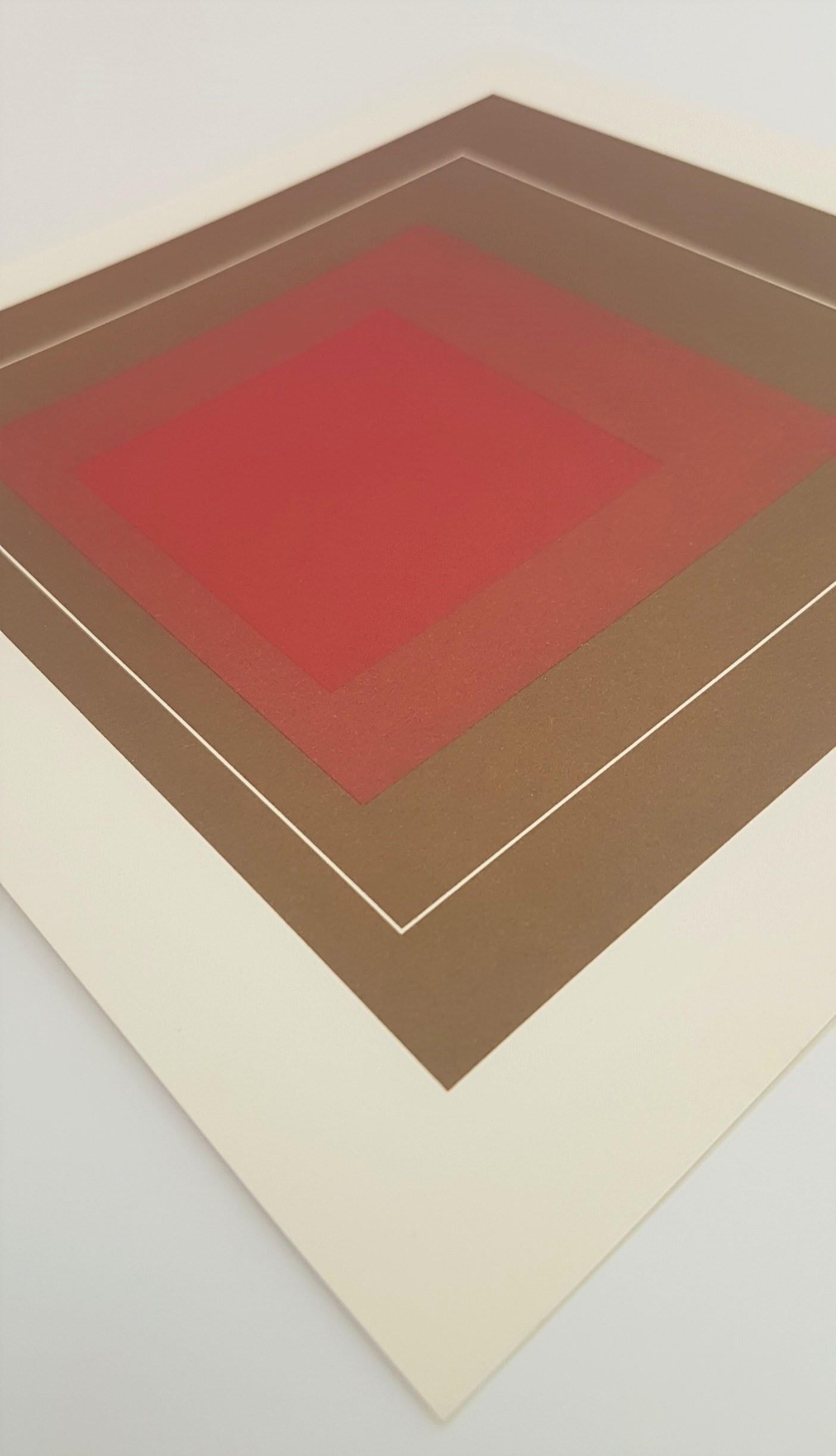 Lithographie in brillanten Farben auf Papier, 1966
Bild 6 x 6 Zoll
Blatt: 7,5 x 7,33 Zoll
COA bereitgestellt (Galerie ausgestellt)

Lithografien von Blair Litho, Los Angeles, CA, USA
Aus: Open-Edition-Katalog von Kenneth H. Josef und Tyler & Henry